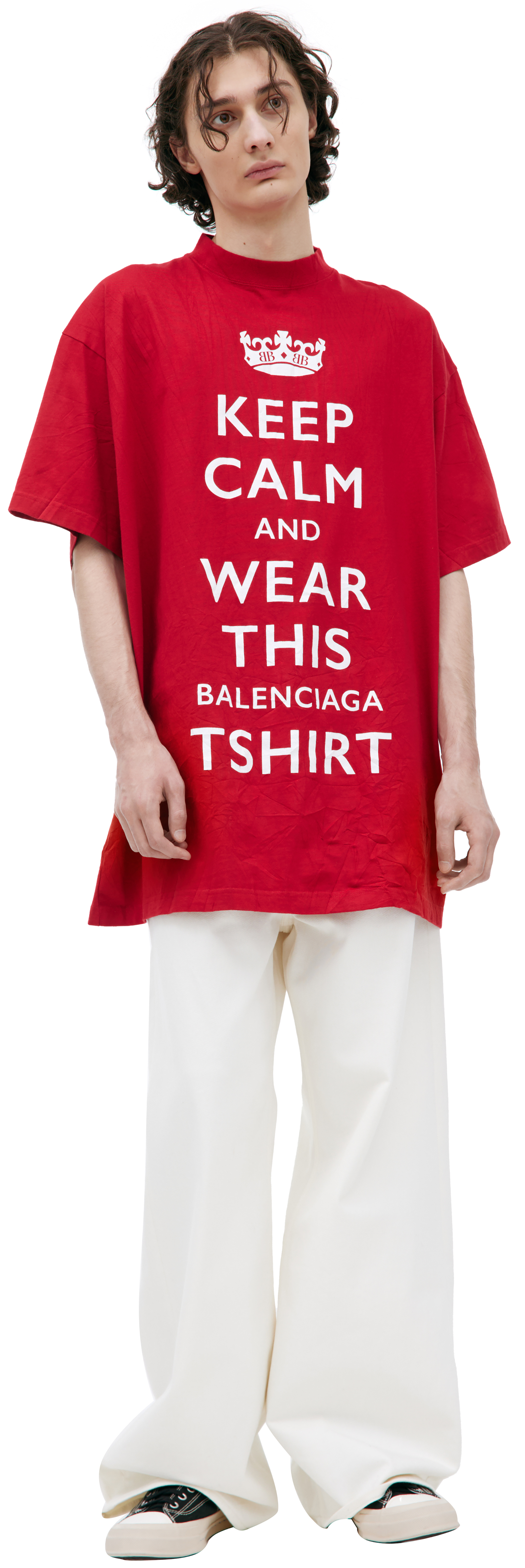 Tシャツ・カットソー BALENCIAGA Red polyester oversize t-shirt Balenciaga Oversize T-shirt - Red | Garmentory