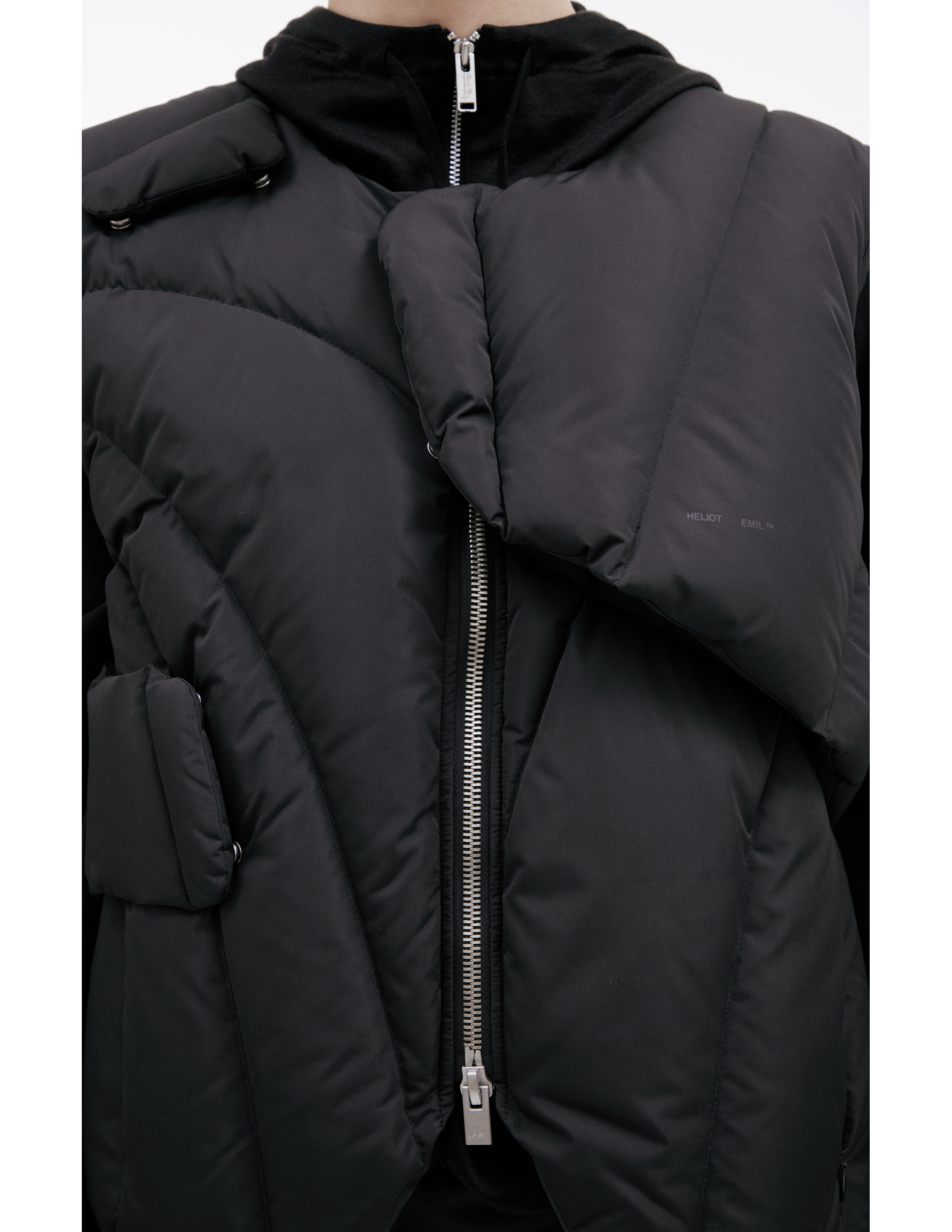Heliot Emil Logo-print Padded Gilet In Black