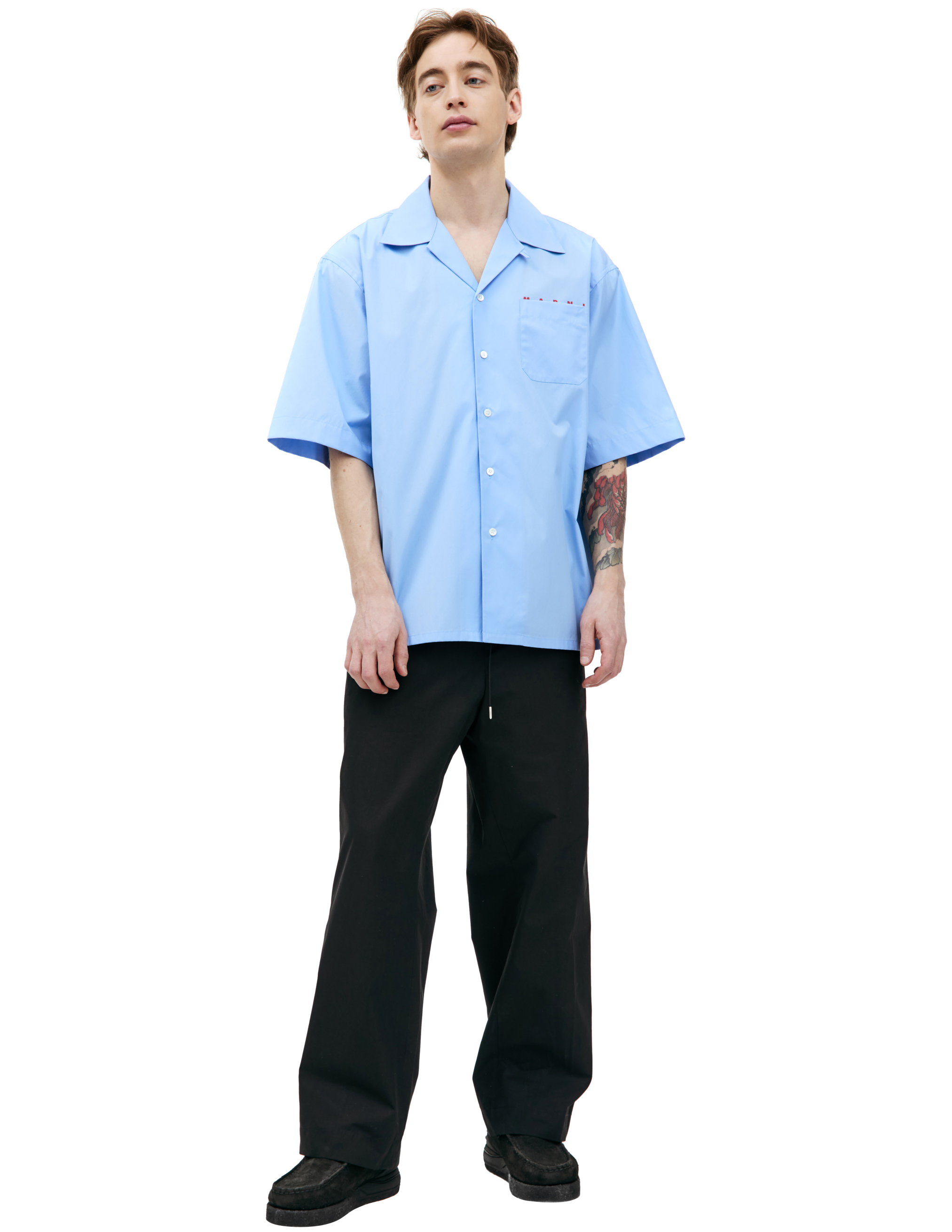 Marni Short-sleeved Shirt In Blue