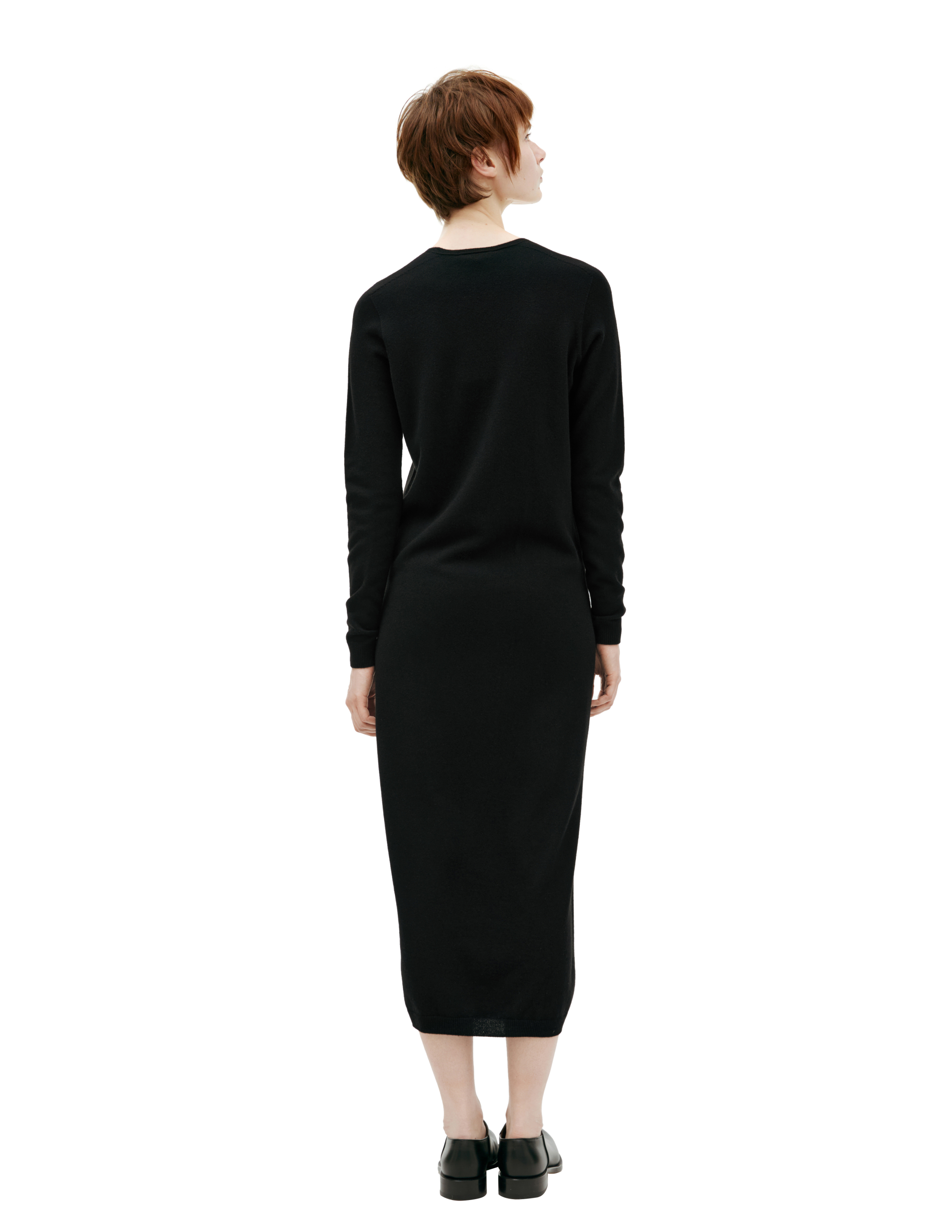 The Row Cashmere Knit Dress In Black