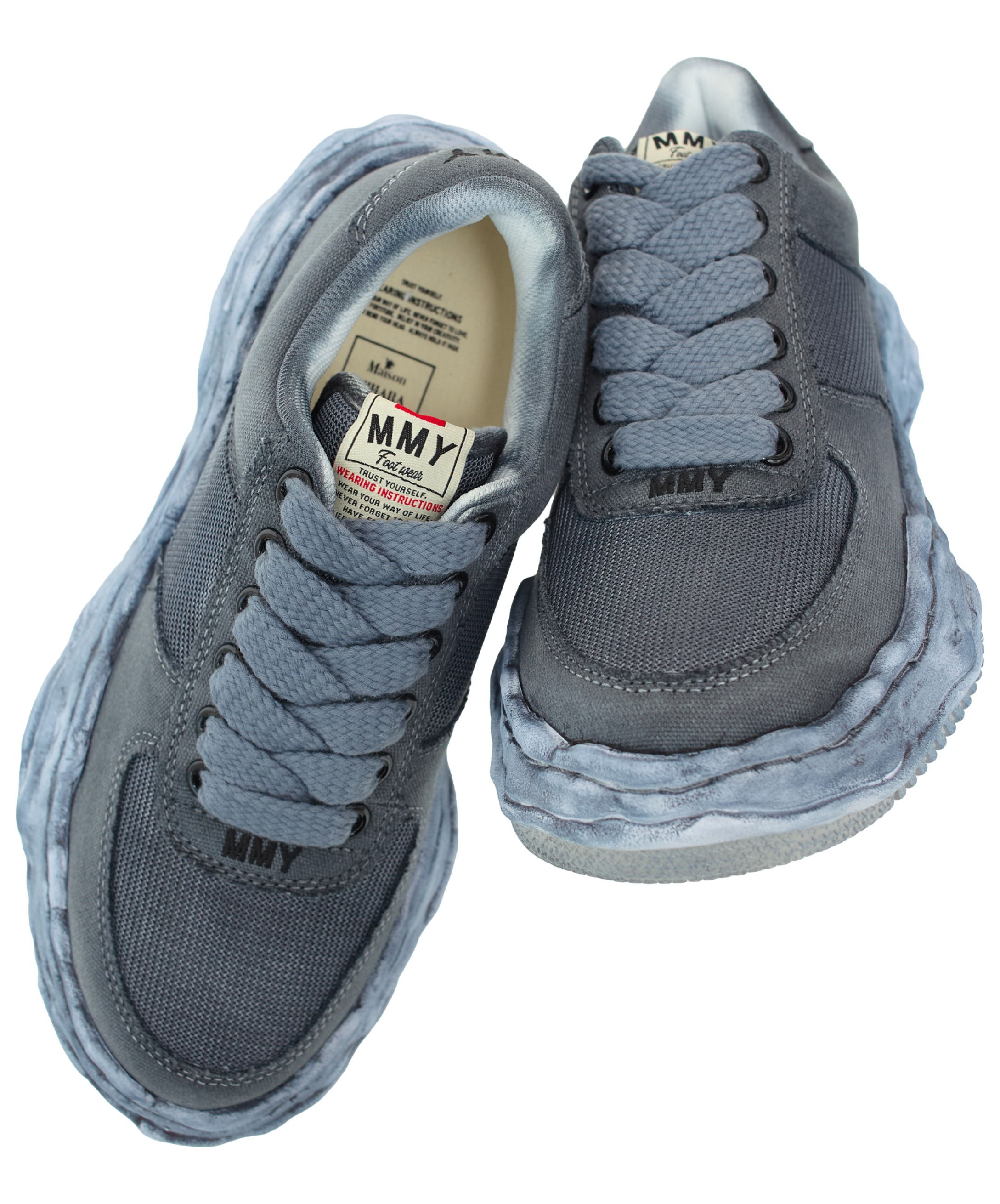 Miharayasuhiro Wayne Canvas Sneakers In Gray