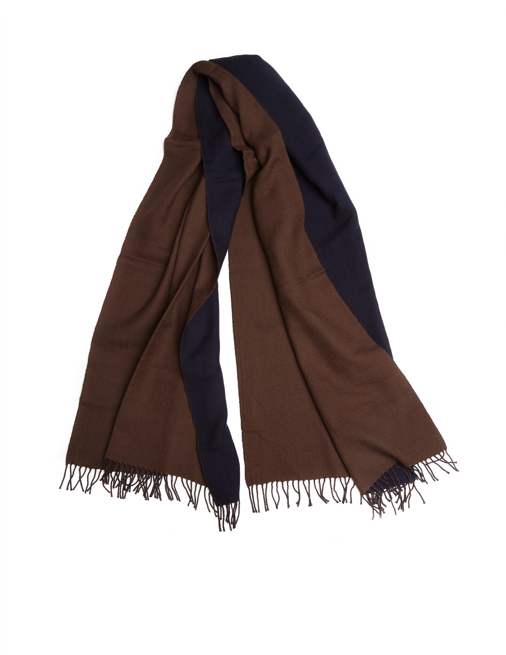 Buy Yohji Yamamoto men multicolor two-color wool scarf for