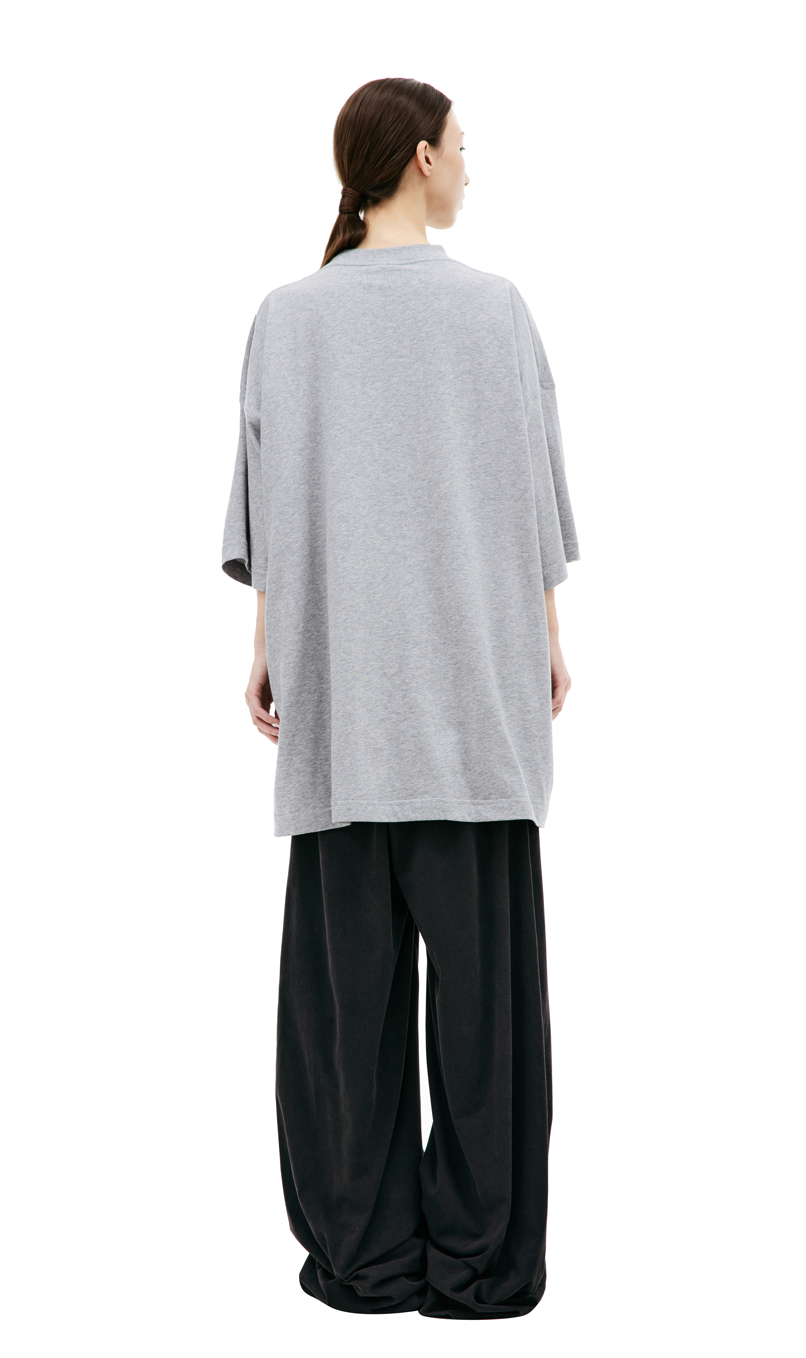 【関税込み】VETEMENTS グレー Illusion ロゴ Tシャツ Buy VETEMENTS women grey gray illusion t-shirt for €338