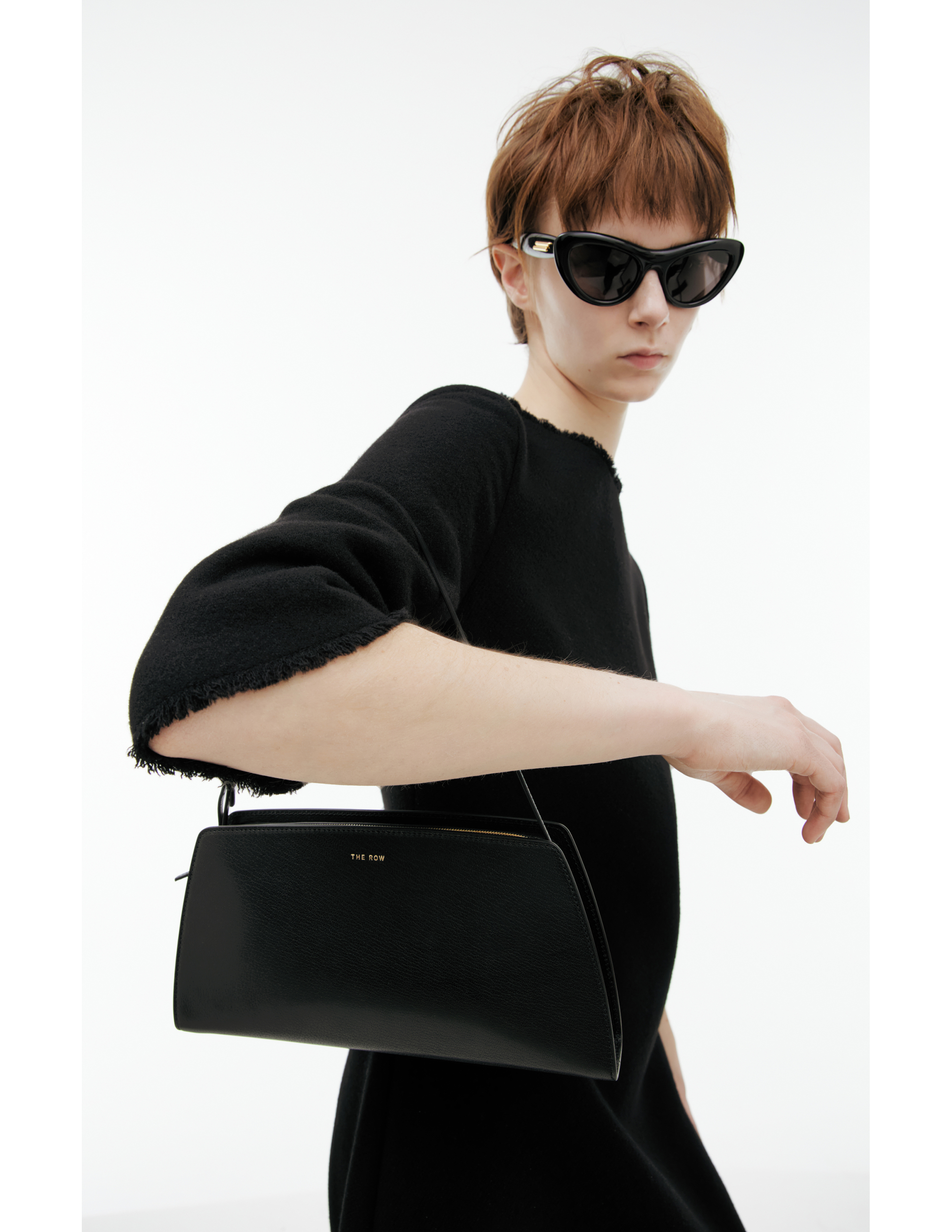 Shop The Row Dress With Raw Collar In Black