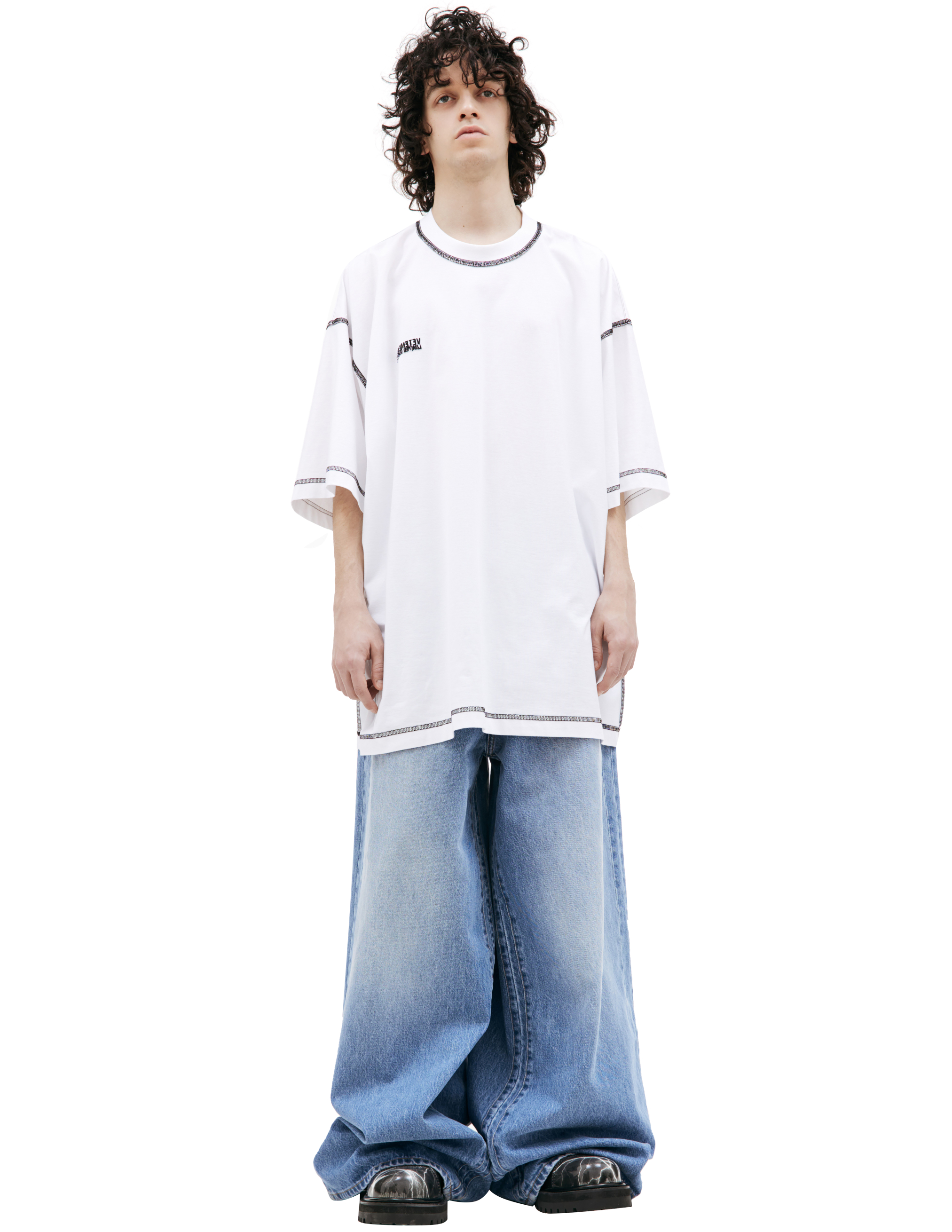 VETEMENTS OVERSIZED INSIDE-OUT T-SHIRT