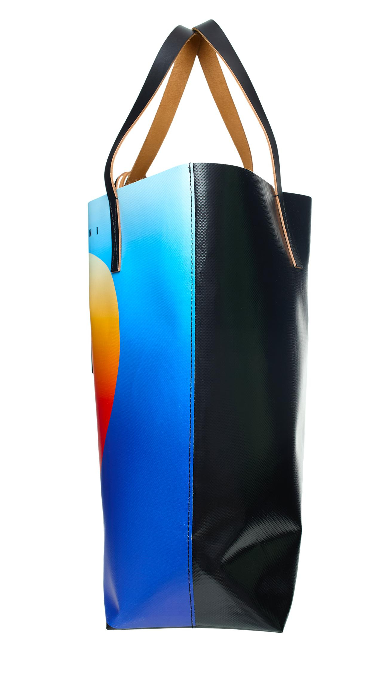Shop Marni Tribeca Shopping Bag In Blue