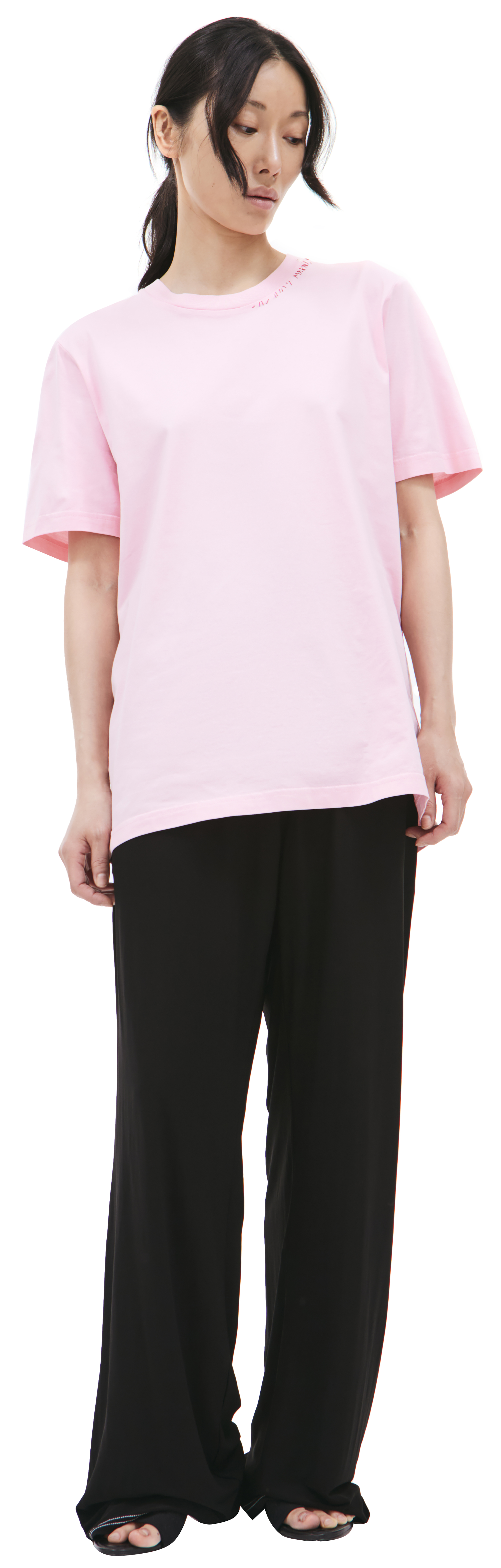 Buy Marni women pink printed cotton t-shirt for $253 online