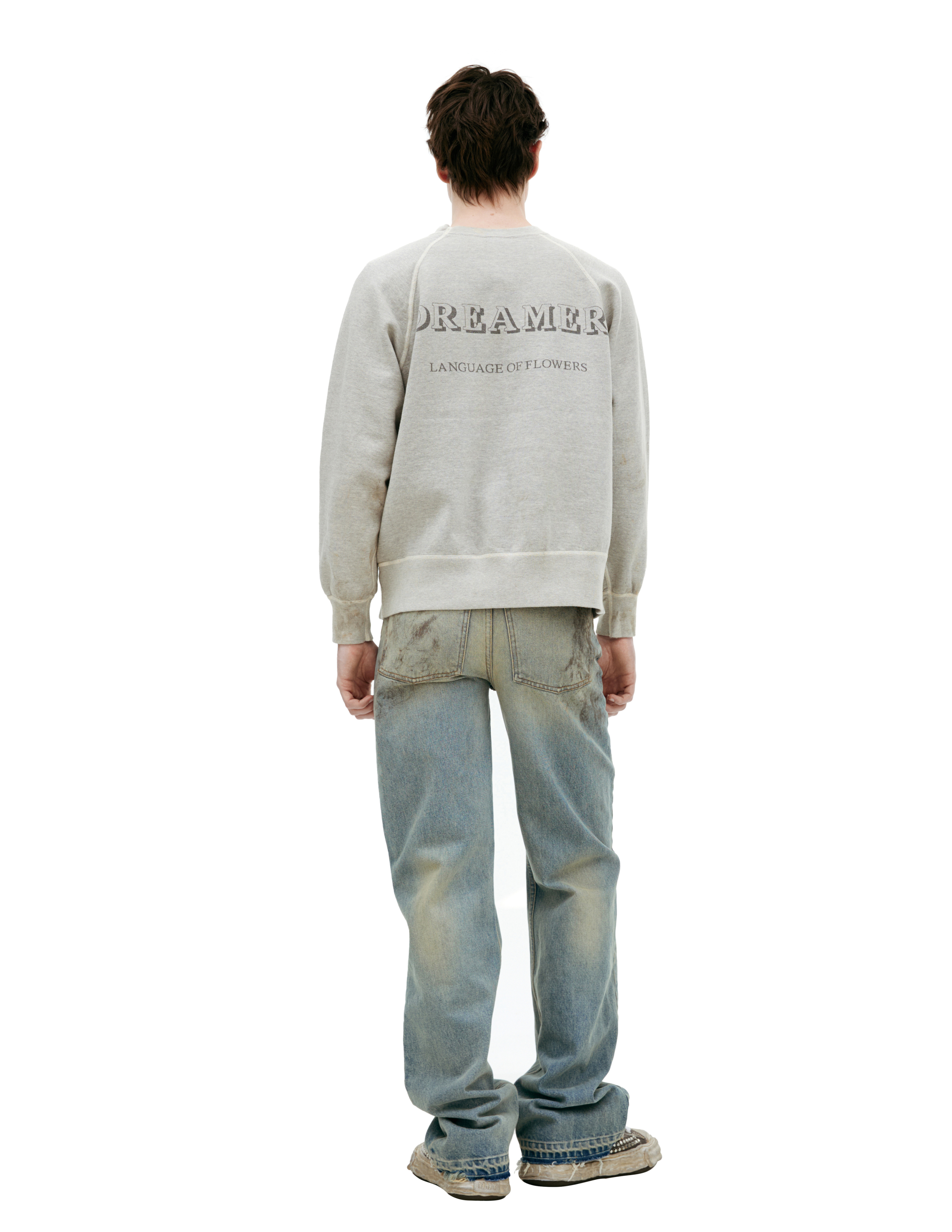Saint Mxxxxxx Printed Cotton Sweatshirt In Grey