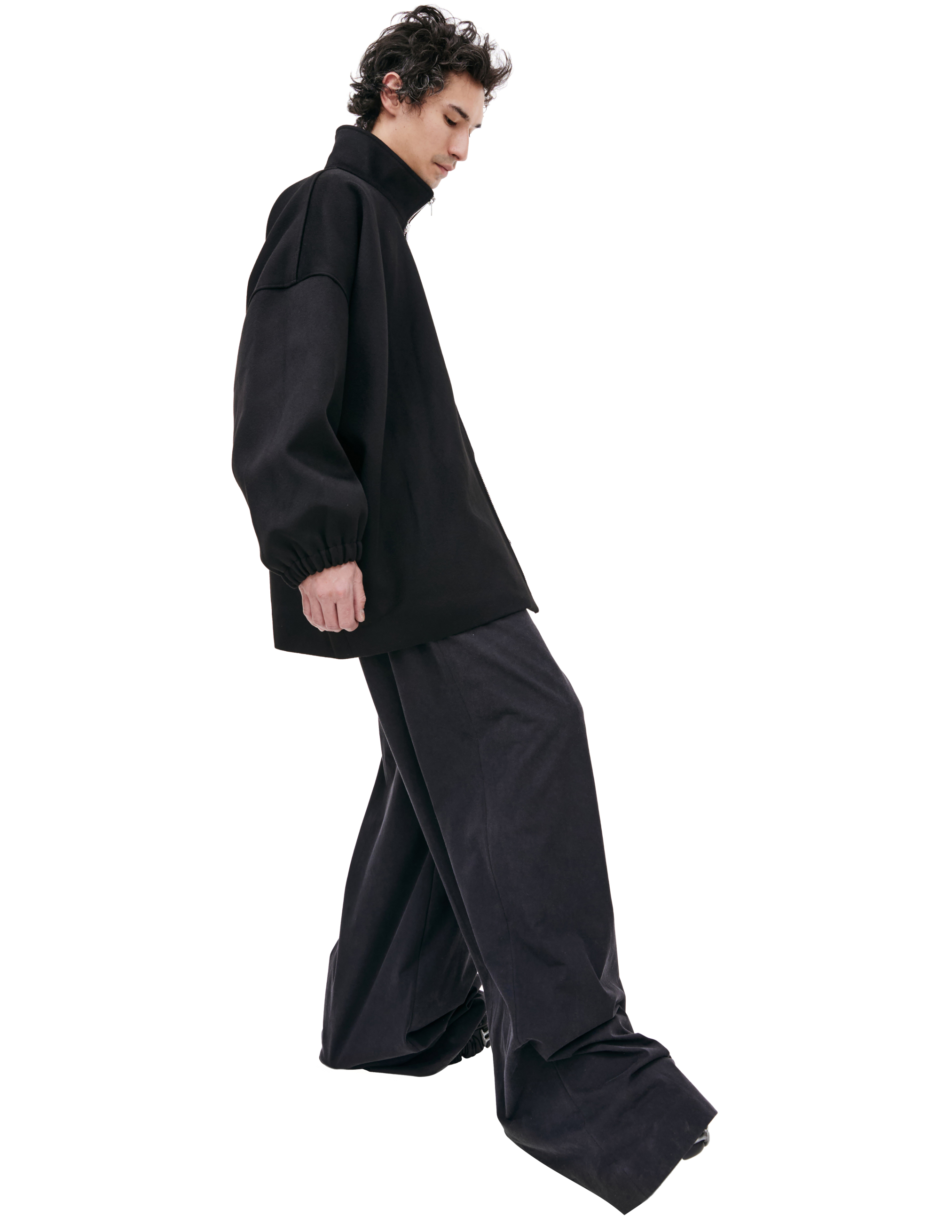 Shop Vetements Wool Zip Up Sweater In Black