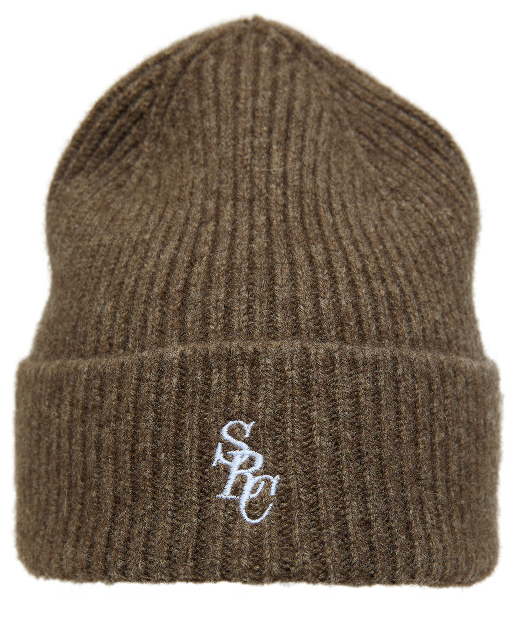 Sporty And Rich Knitted Wool Beanie In Brown