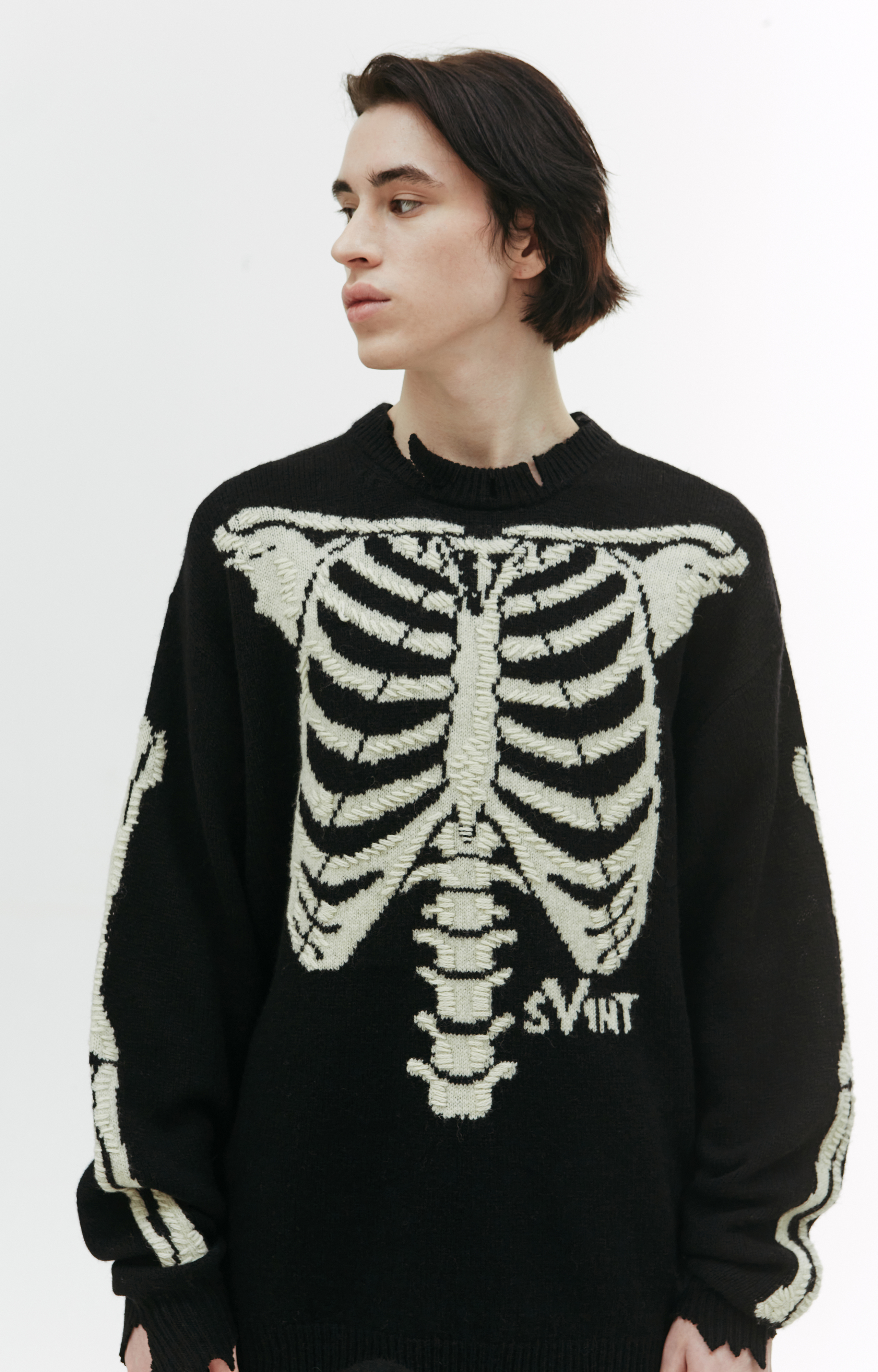 希望者のみラッピング無料】 saint ブラック L BONE KNIT VLONE x ...