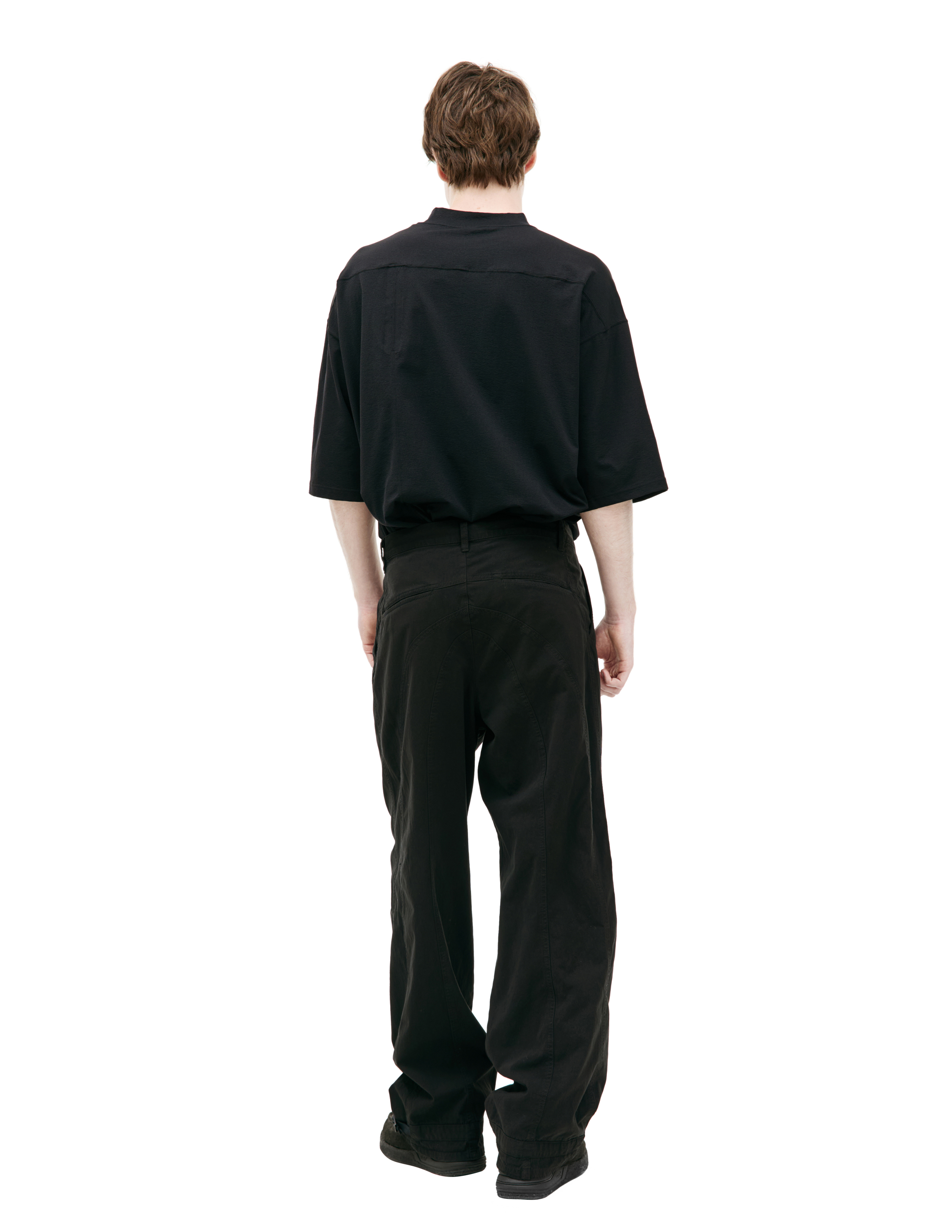 Shop The Viridi-anne Black Cotton Wide Trousers