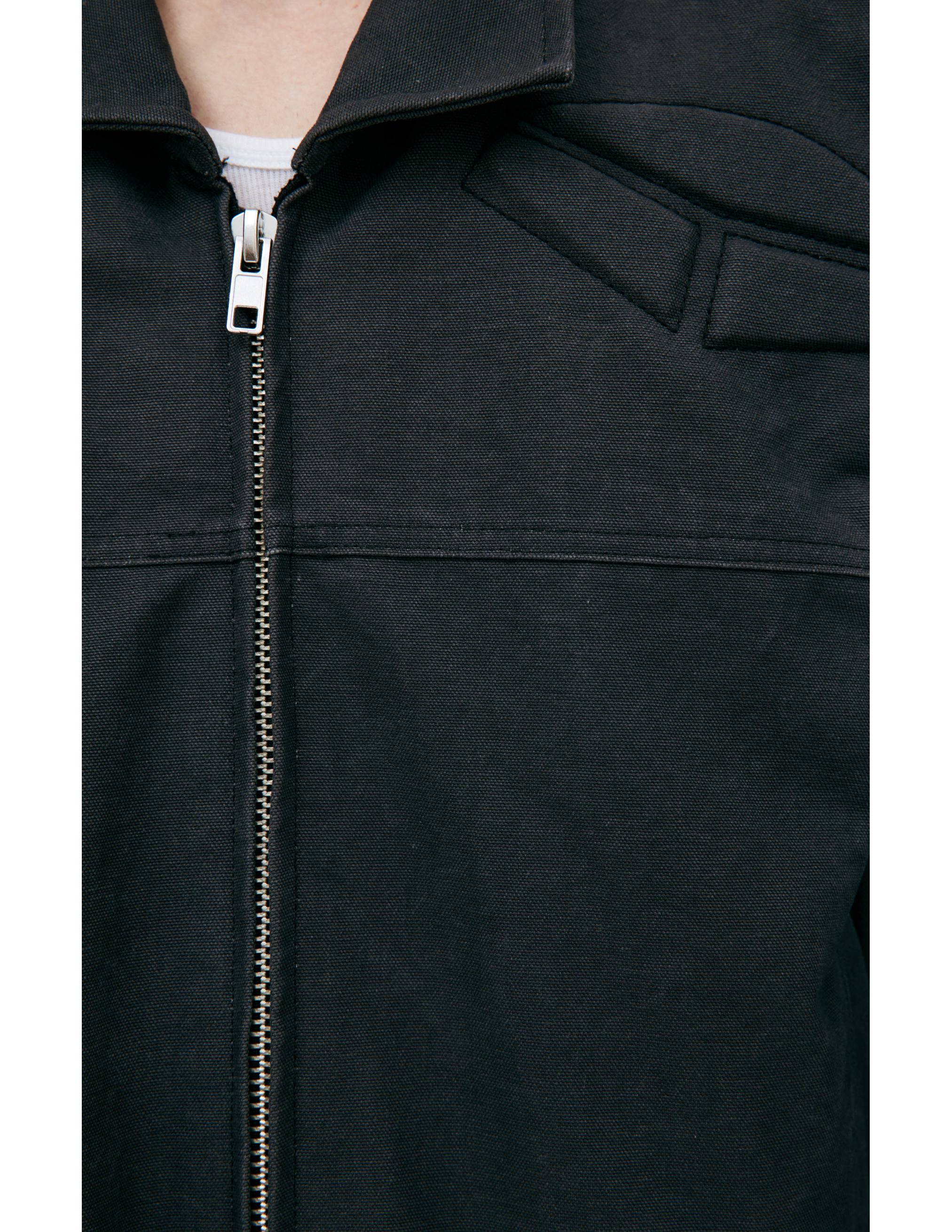 Shop Satoshi Nakamoto Black Moto Bomber Jacket