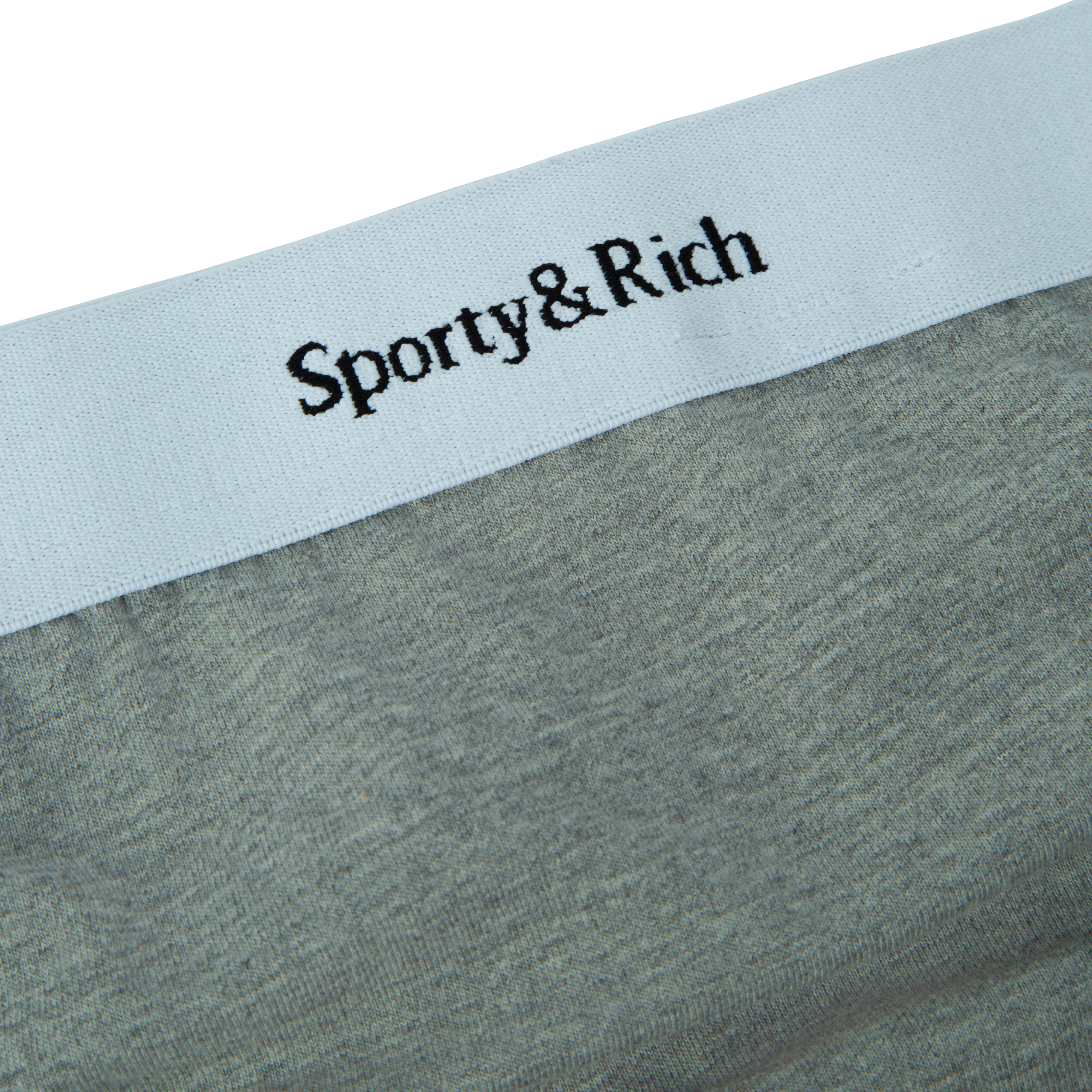 Shop Sporty And Rich Grey Serif Thong