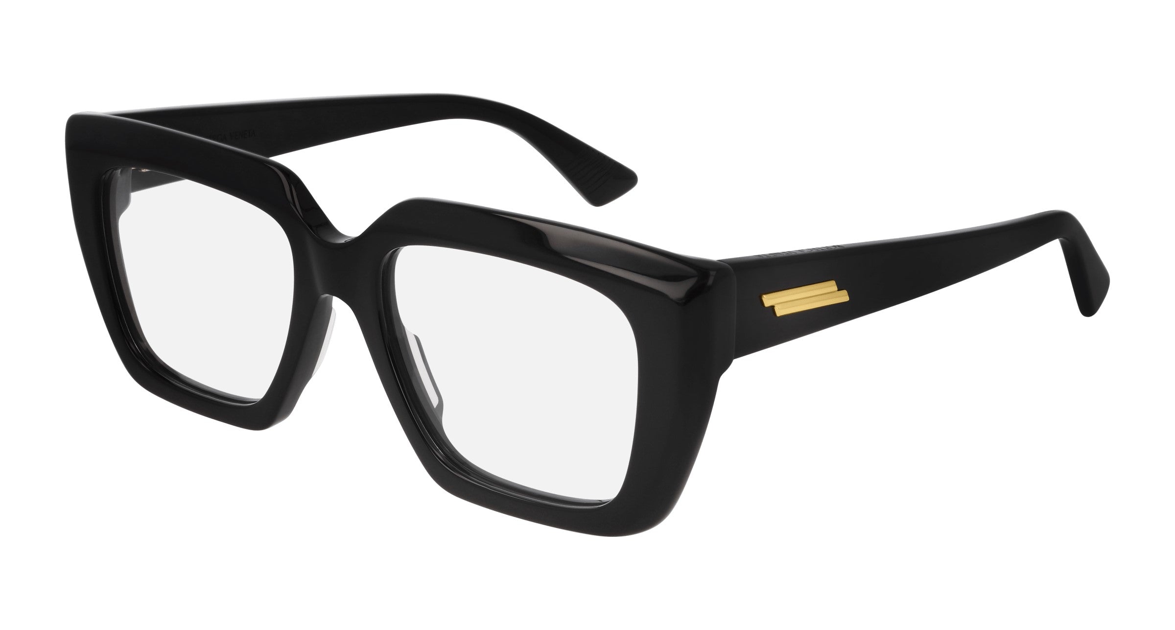 Bottega Veneta Classic Acetate Square Eyeglasses In Black