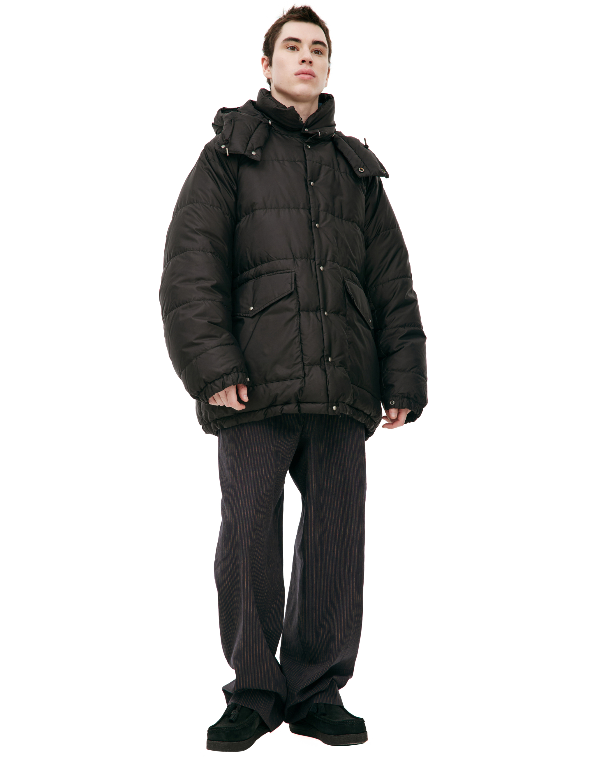 Visvim Kodiak Silk Down Jacket In Black