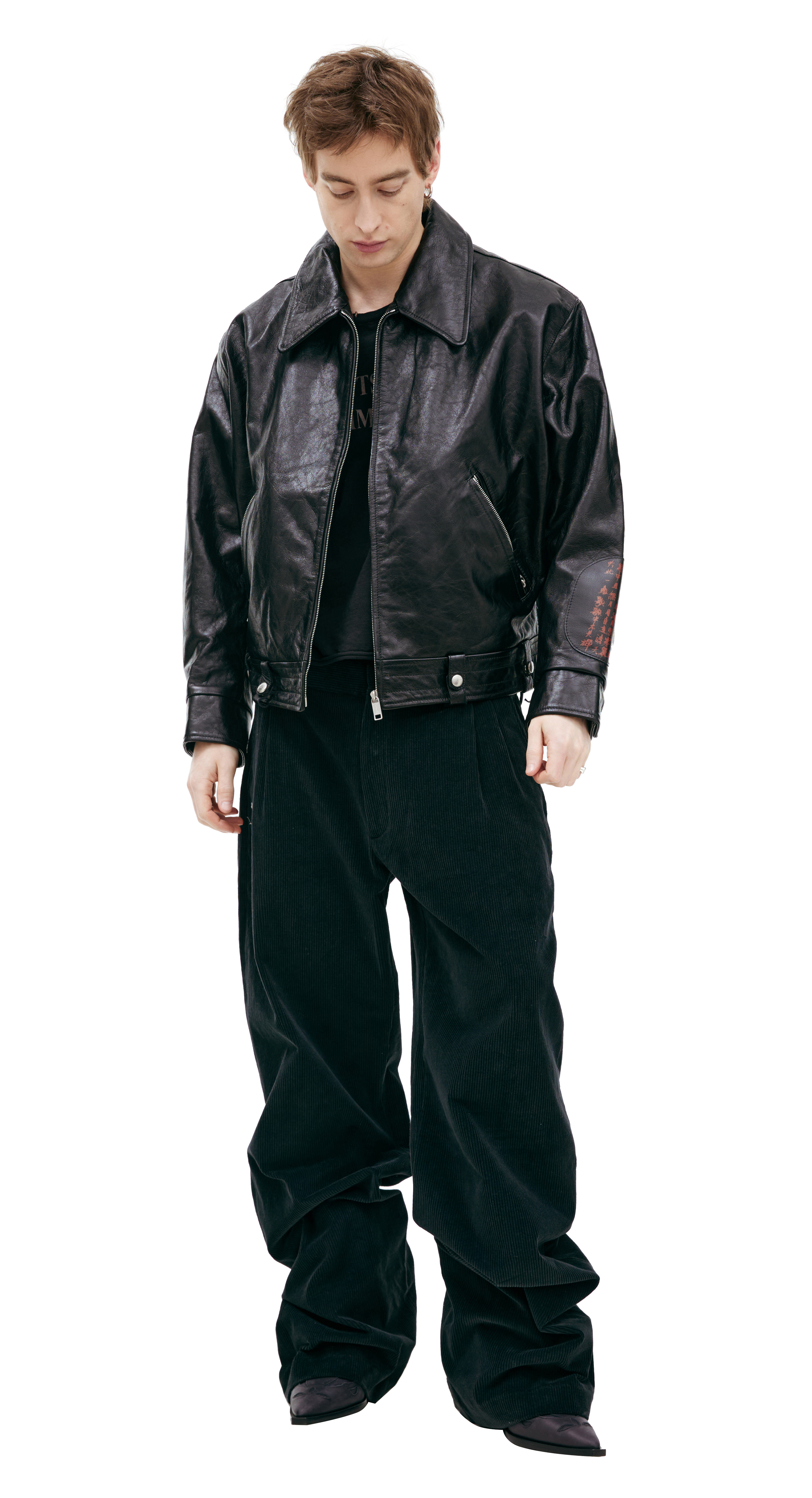 Enfants Riches DeprimesERD24FW ブラックジャケット Logo Distressed Work Jacket Faded Black | The Webster