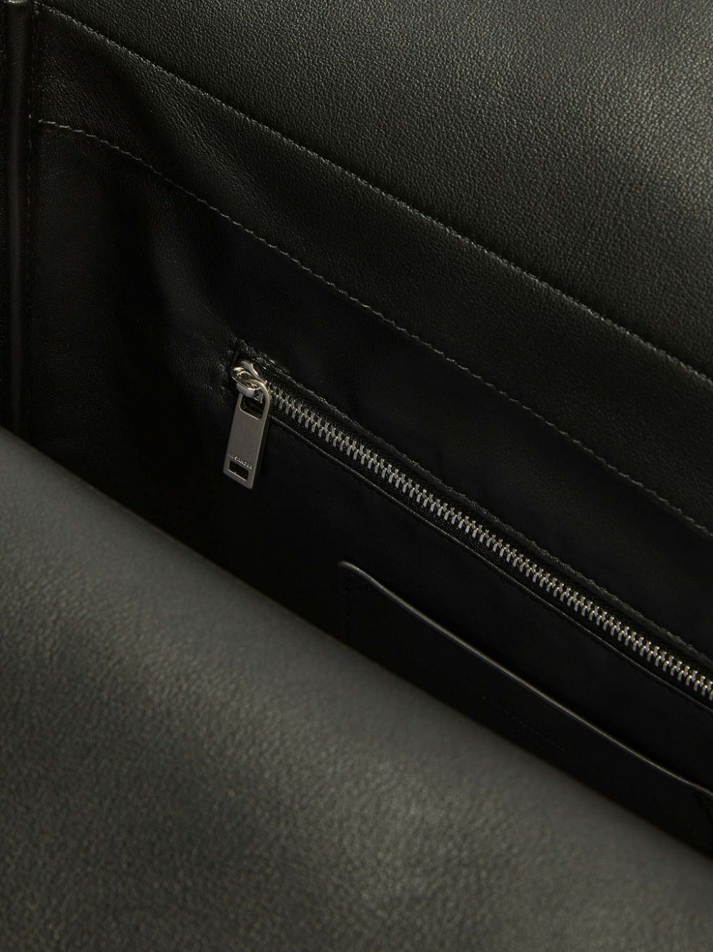 Jil Sander Black Leather Bag In Black