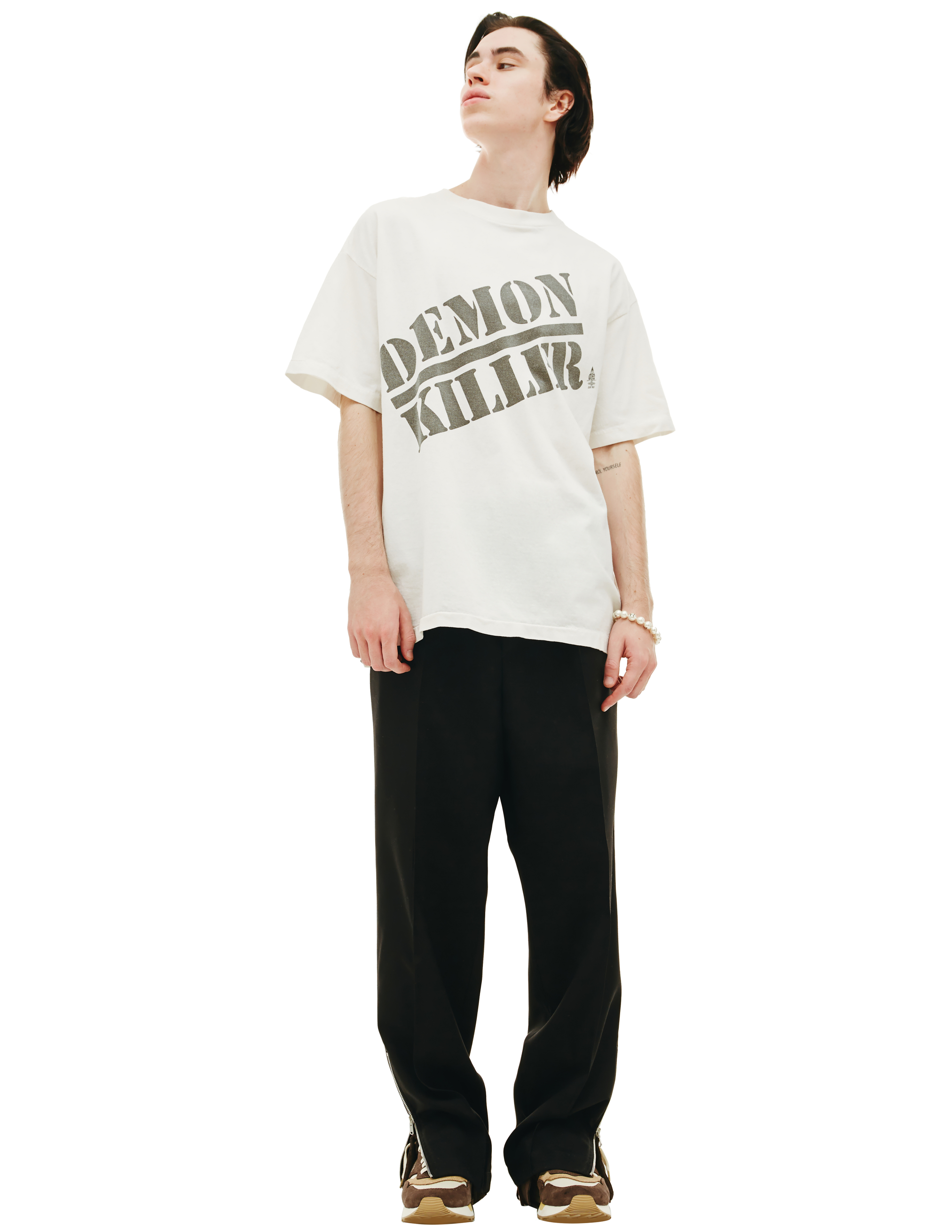 Saint Michael Demon Killer printed t-shirt