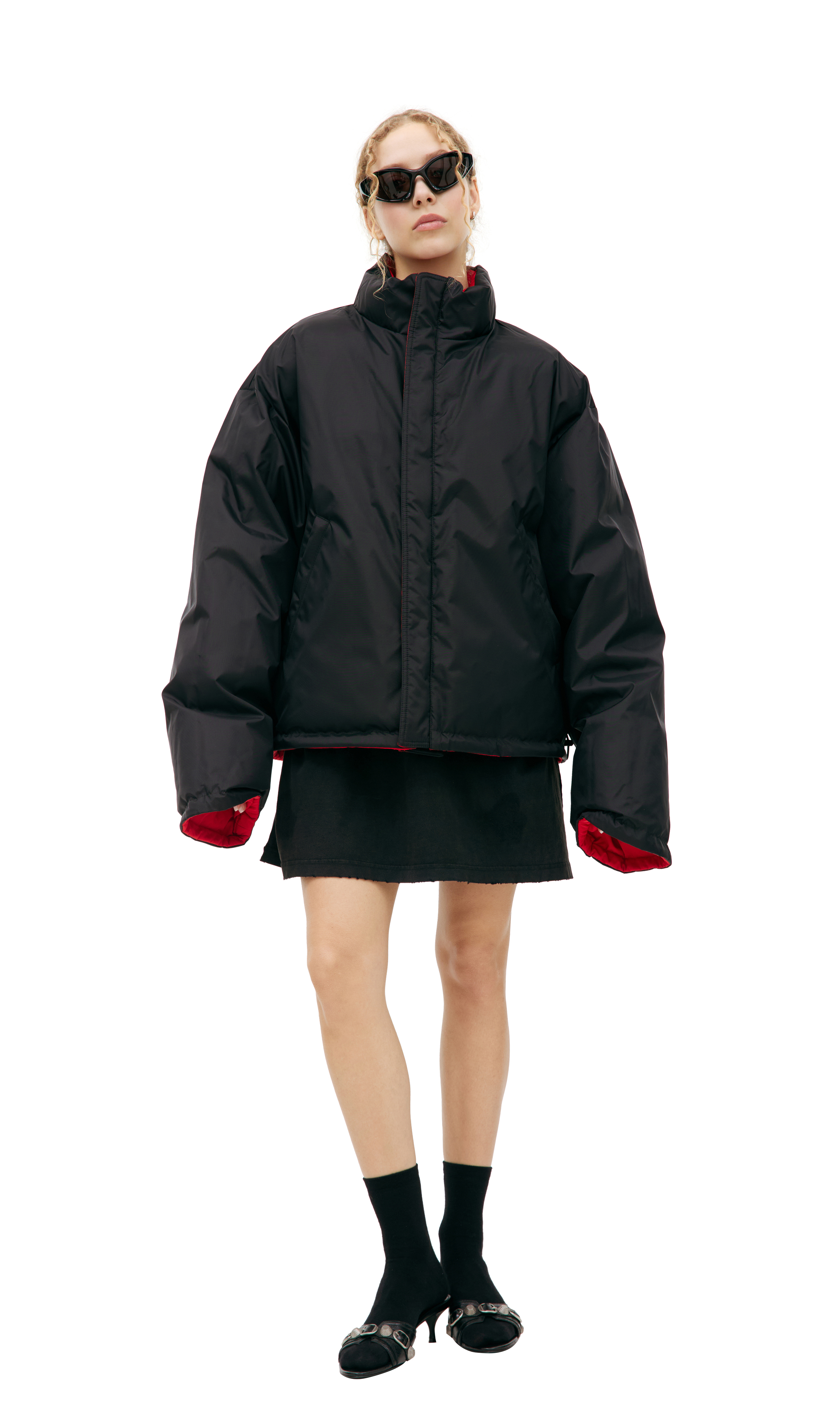 ジャケット BALENCIAGA Women Jackets 772968TPU04 1000 BLACK Balenciaga Outlet: women's coat - Black | Balenciaga coat