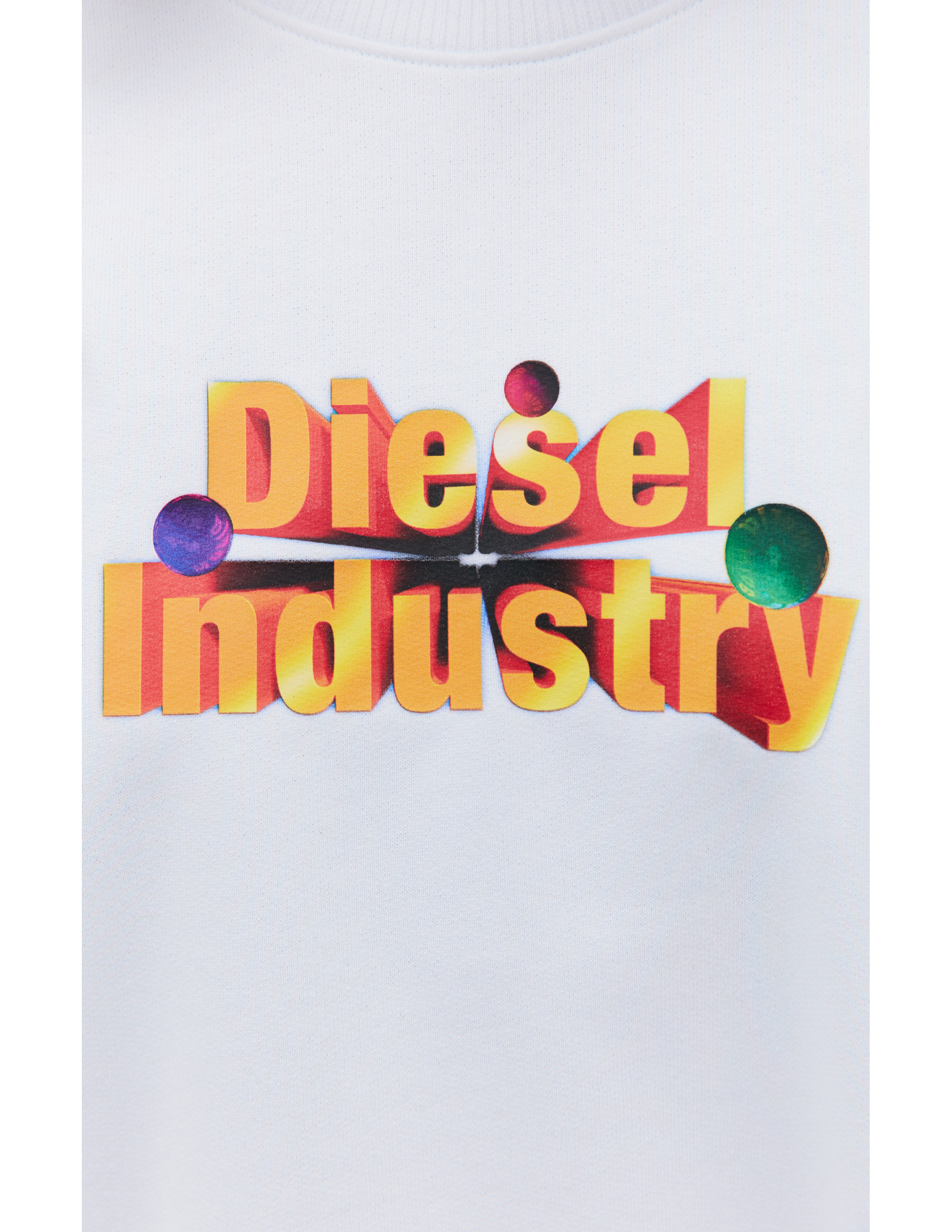 Diesel 'world Wild Dance' Printed Sweatshirt In White