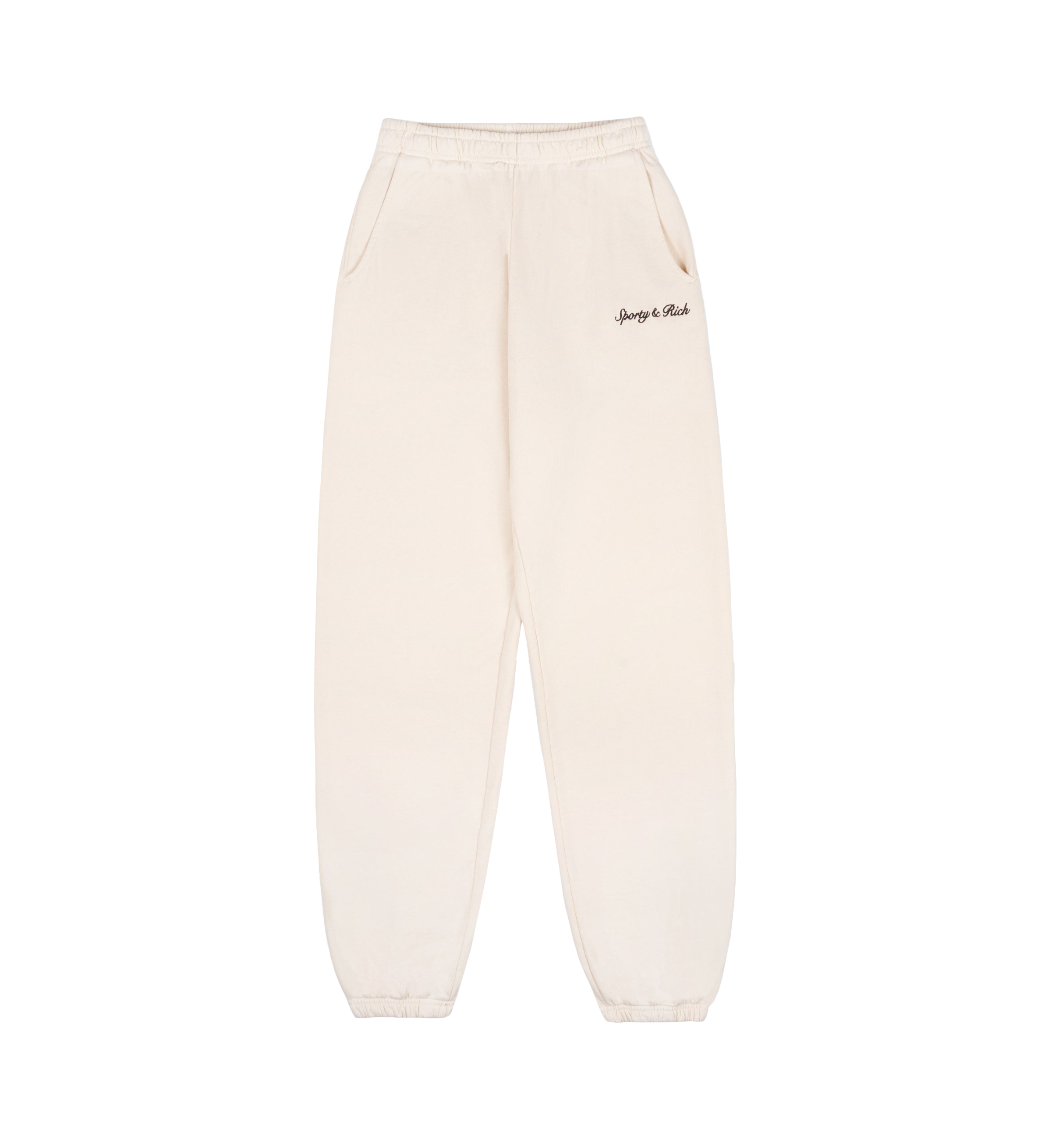 SPORTY & RICH Logo embroidered sweatpants