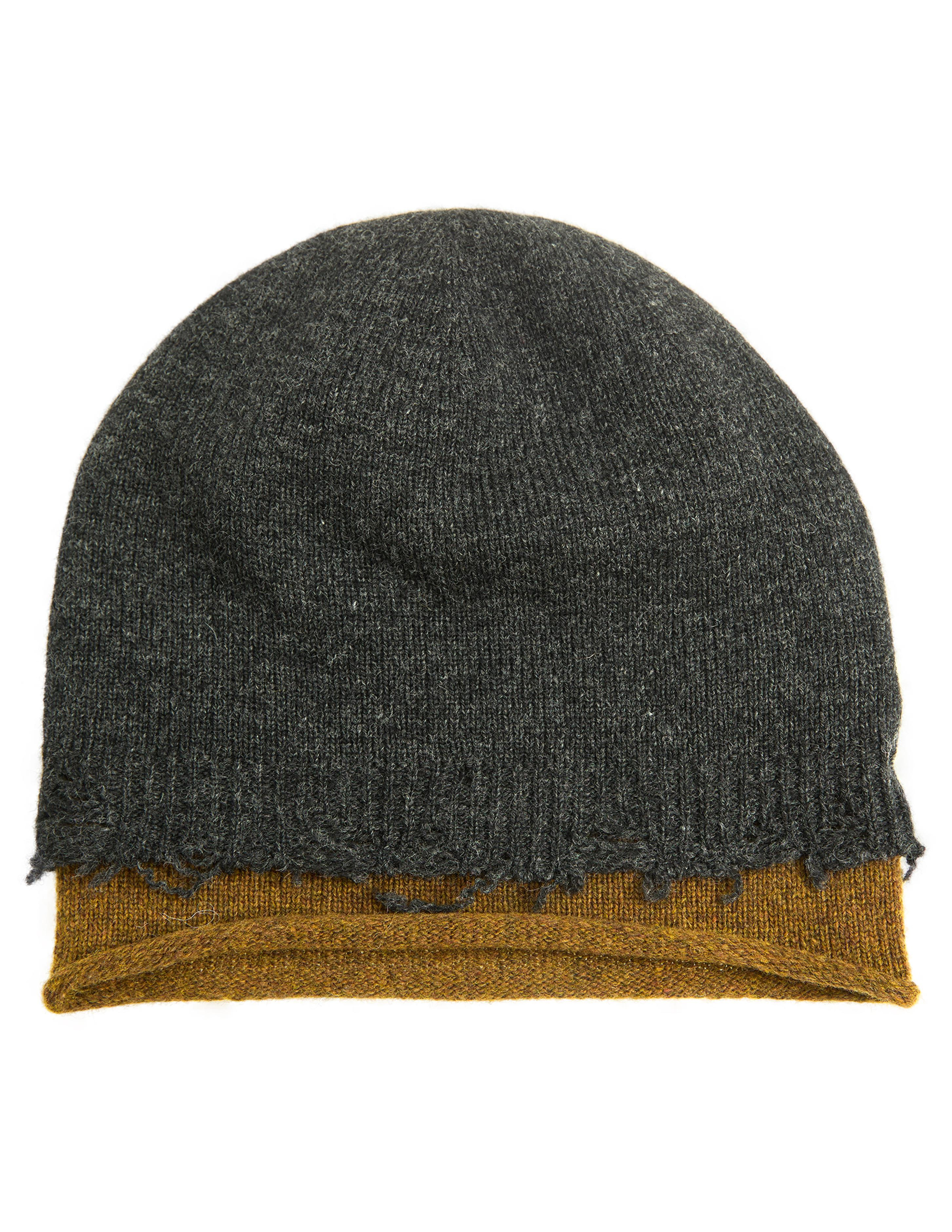 Y's Knitted Wool Beanie In Grey