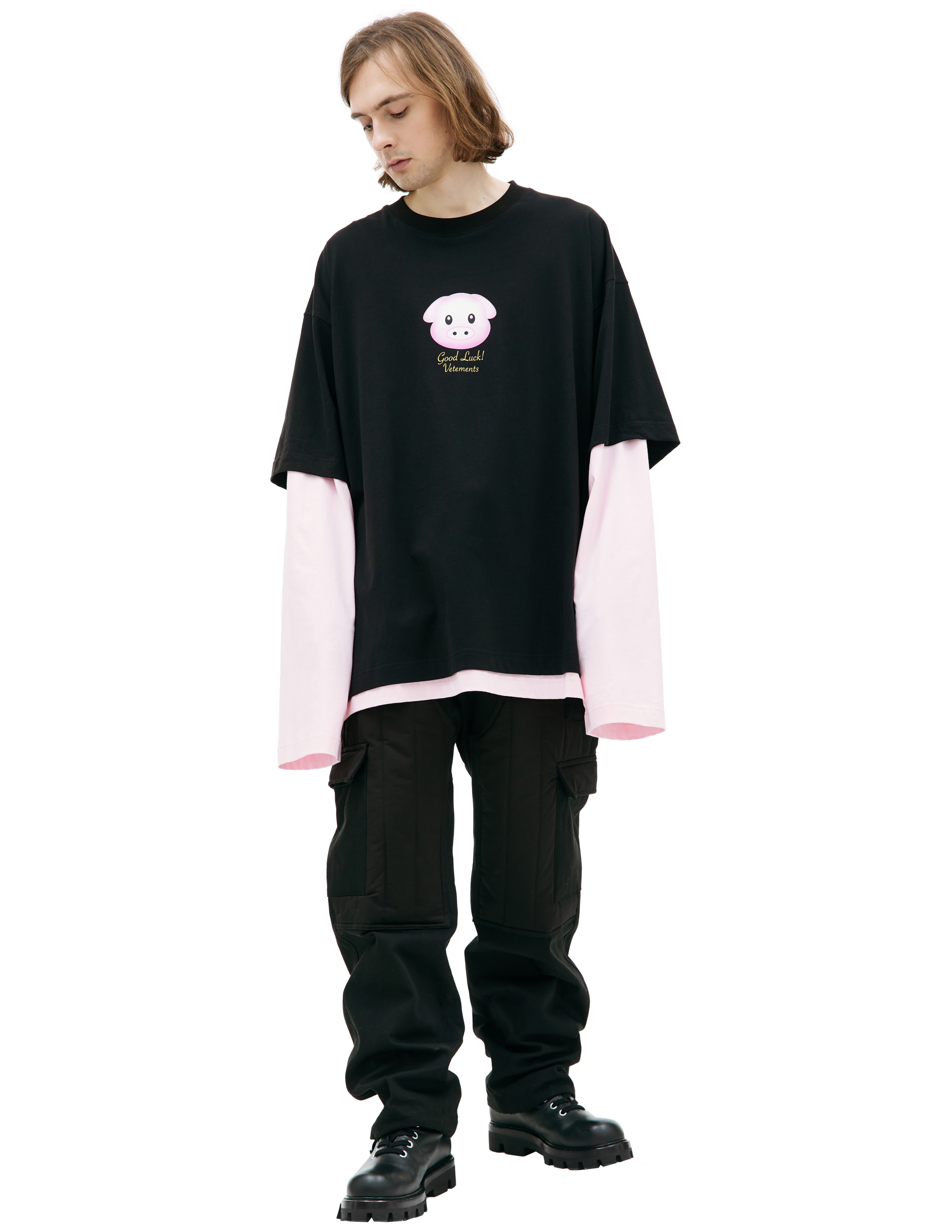 VETEMENTS Lucky Pig layered Longsleeve