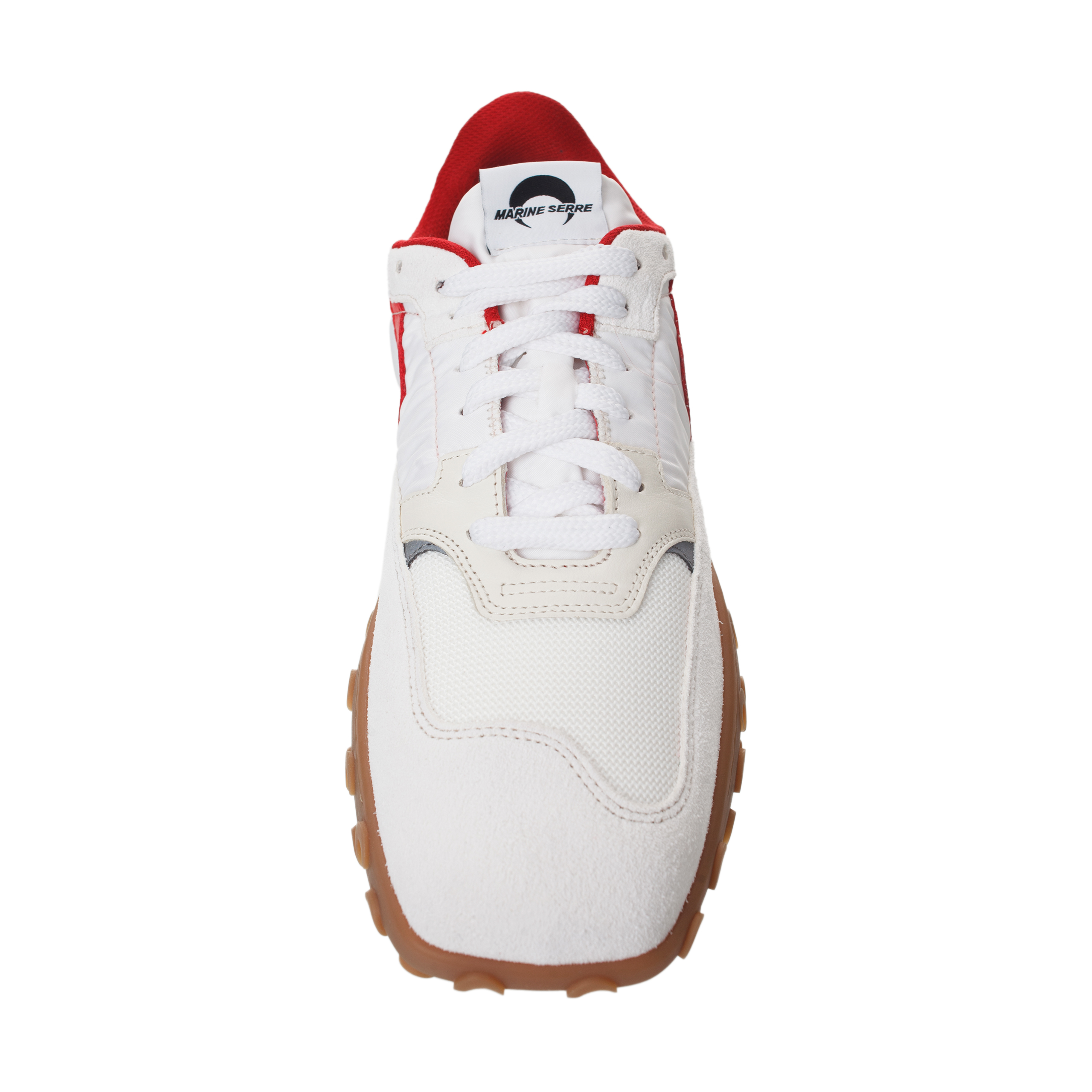 Buy MARINE SERRE women white ms rise sneakers for $339