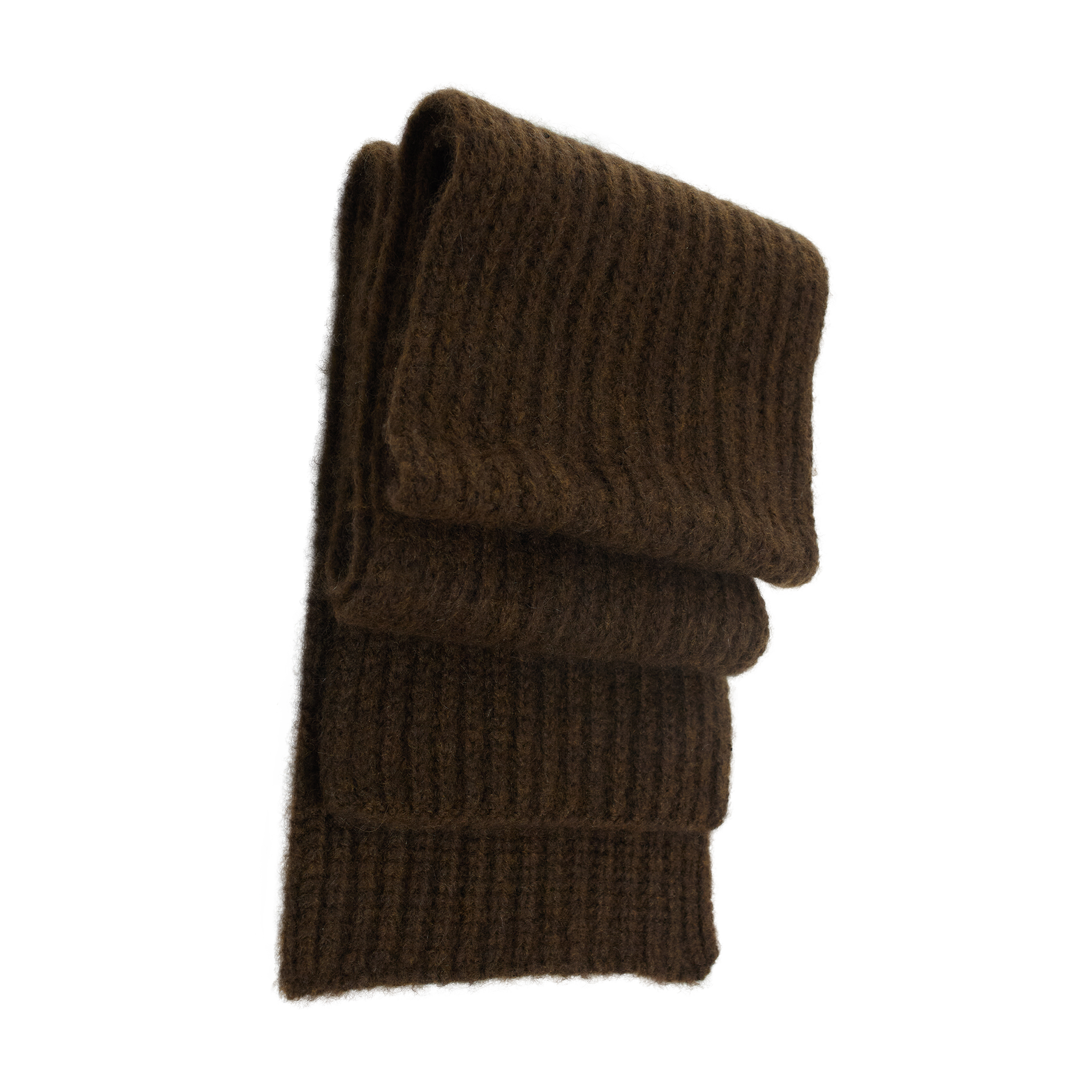 The Row Knitted Cashmere Scarf In Brown