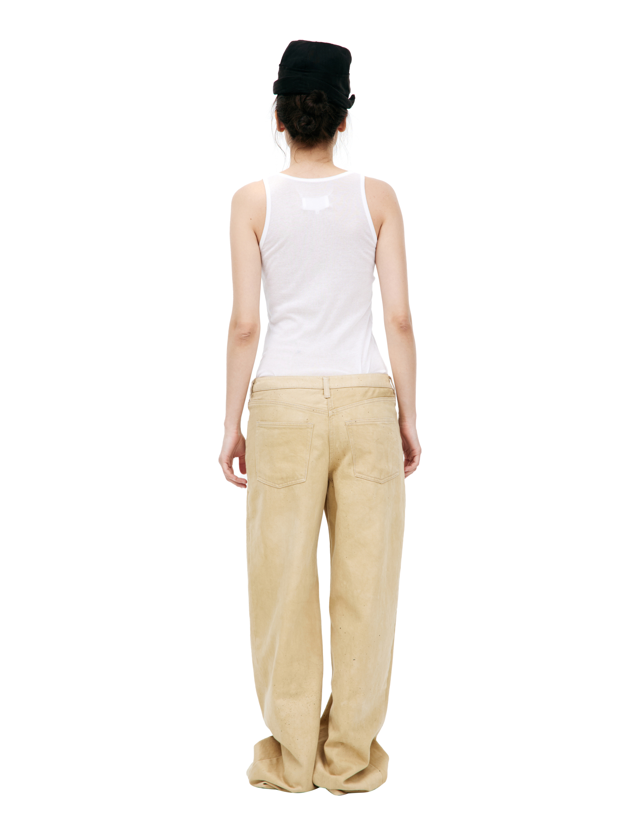 Ziggy Chen Trousers With Paint Effect In Brown
