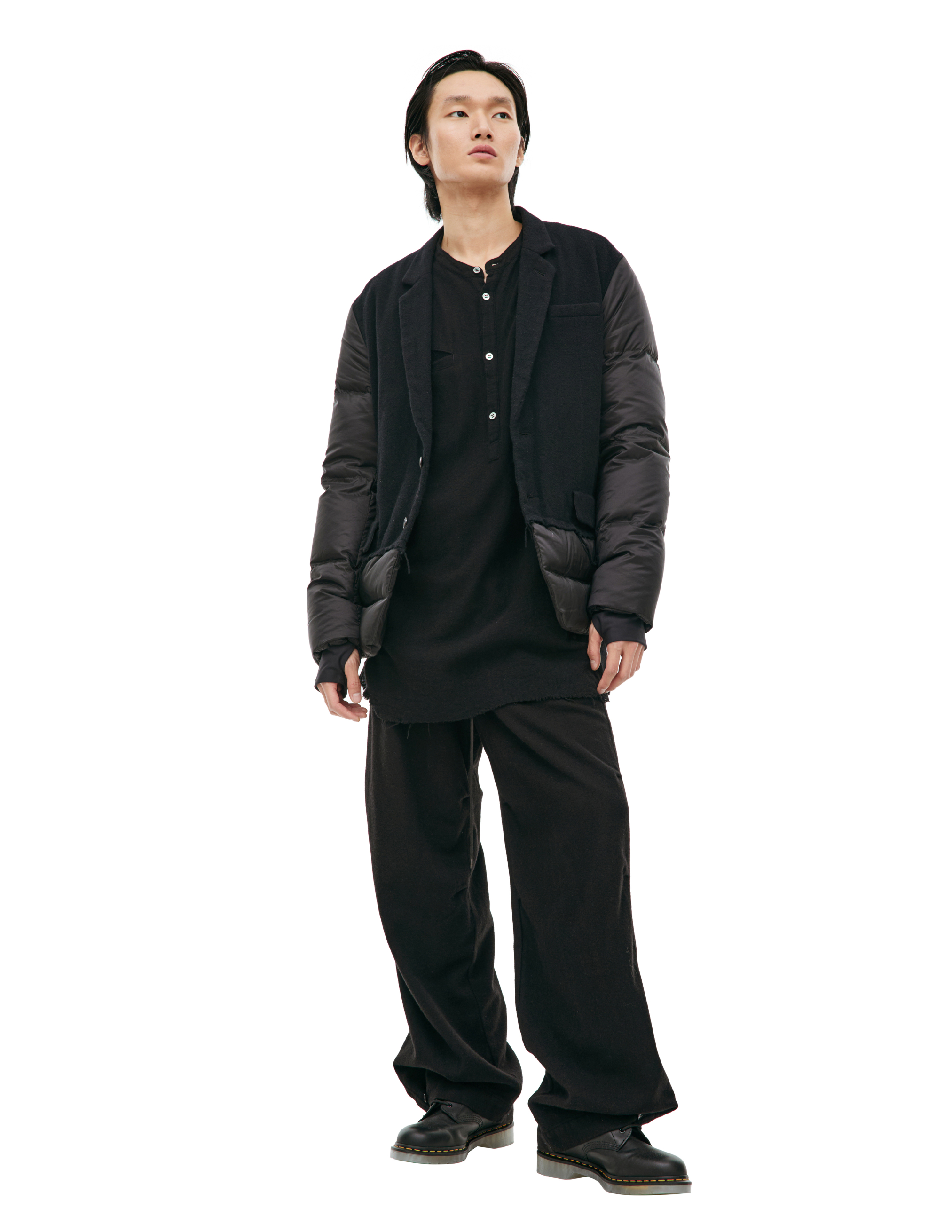 Undercover Combination Jacket With Buttons In Black
