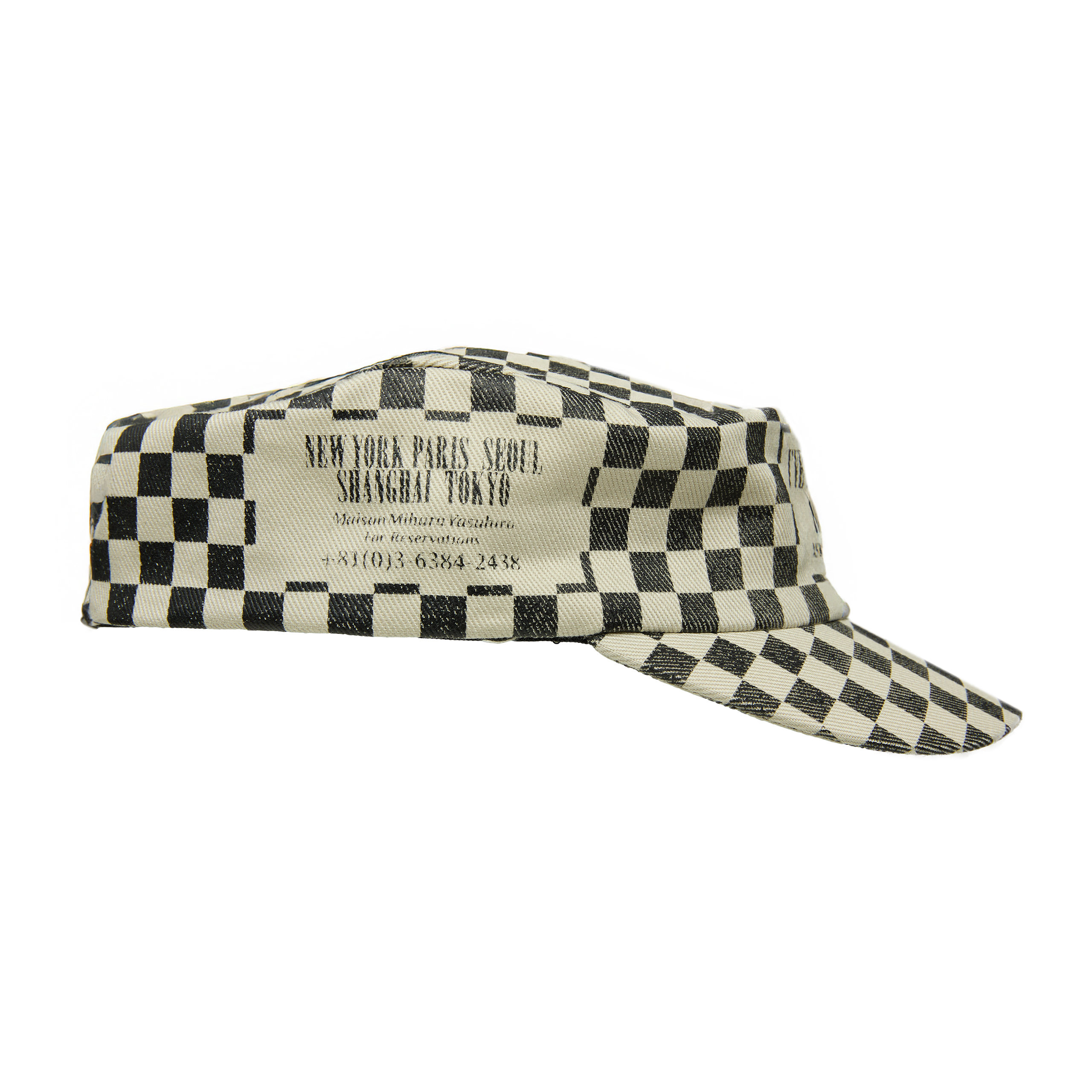 Buy Maison Mihara Yasuhiro men multicolor check-pattern cap for