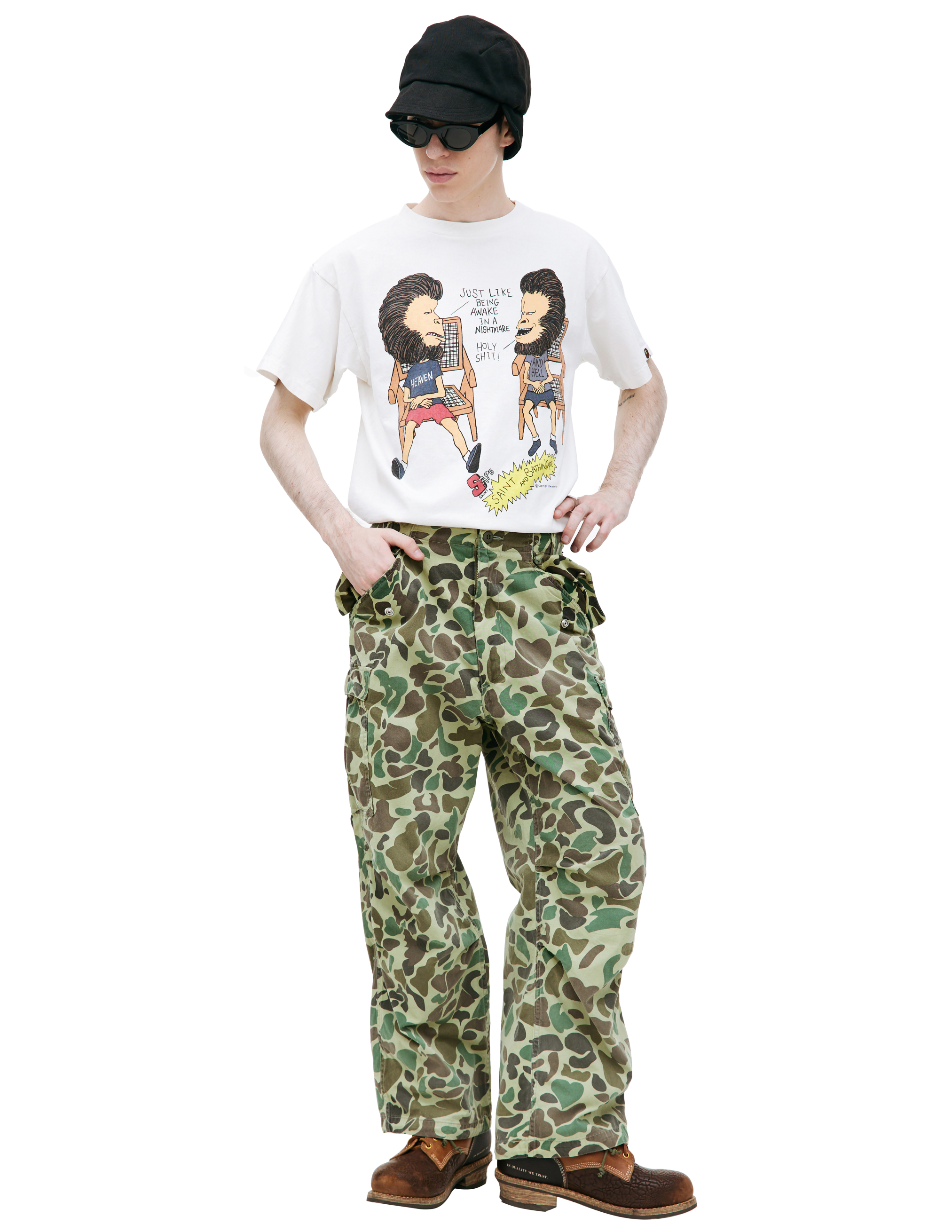 Camo cargo trousers