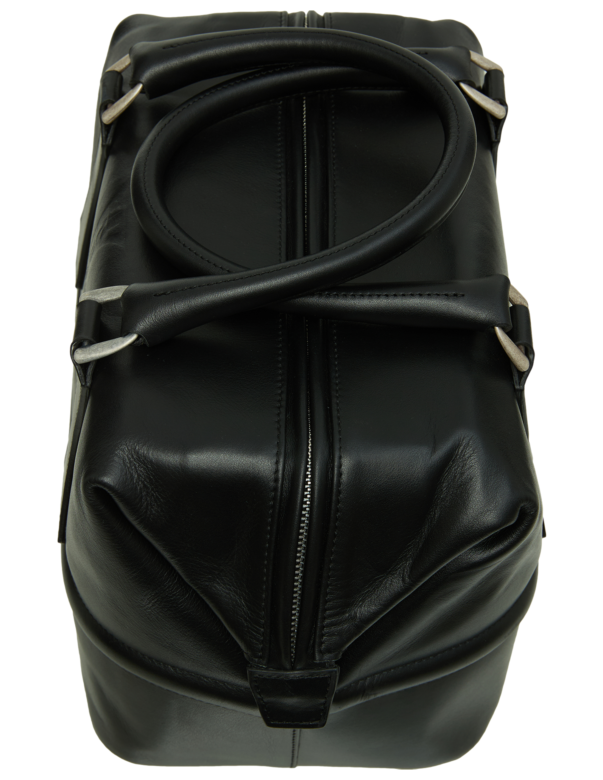 Enfants Riches Deprimes Leather Bowling Bag With Logo In Black