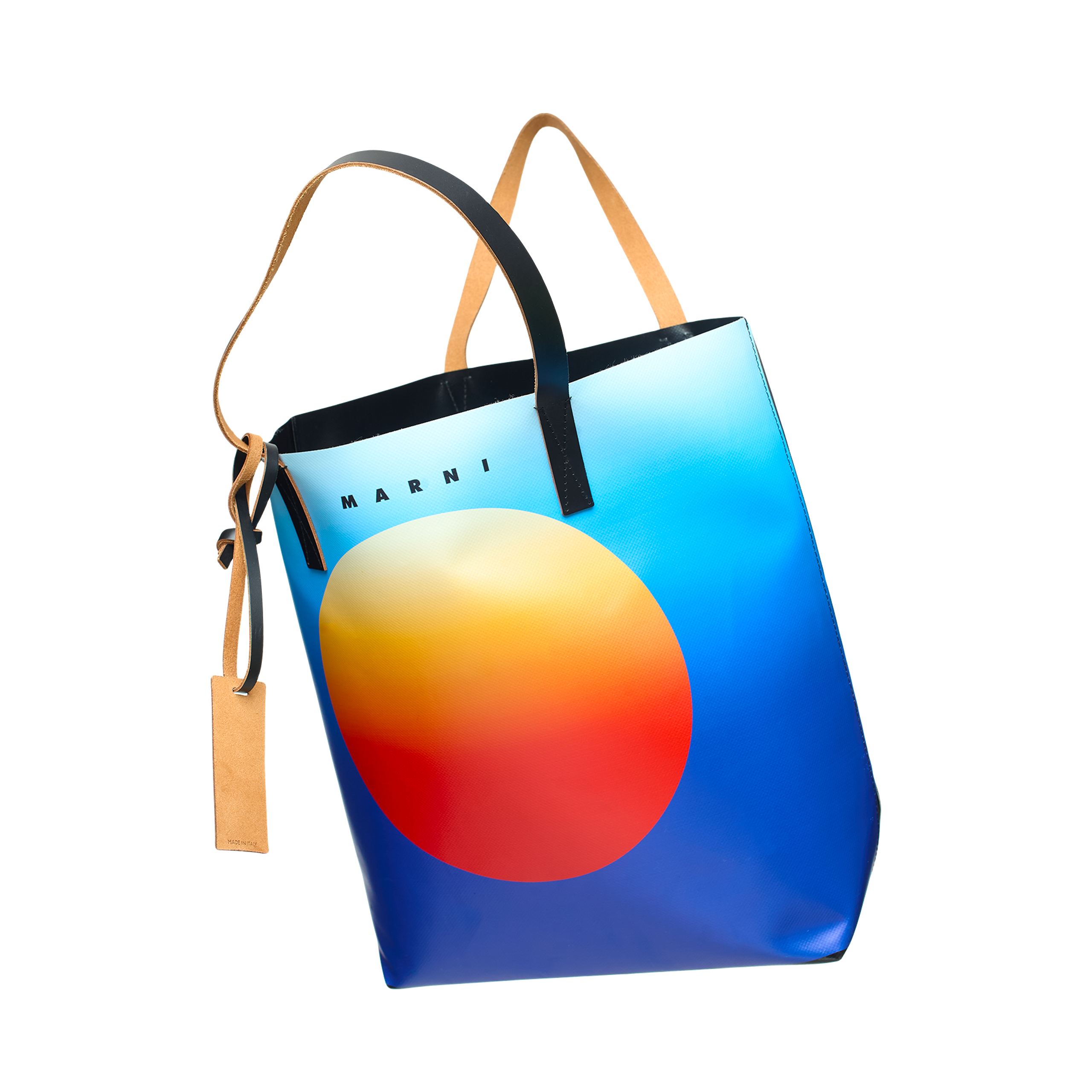 Shop Marni Tribeca Shopping Bag In Blue