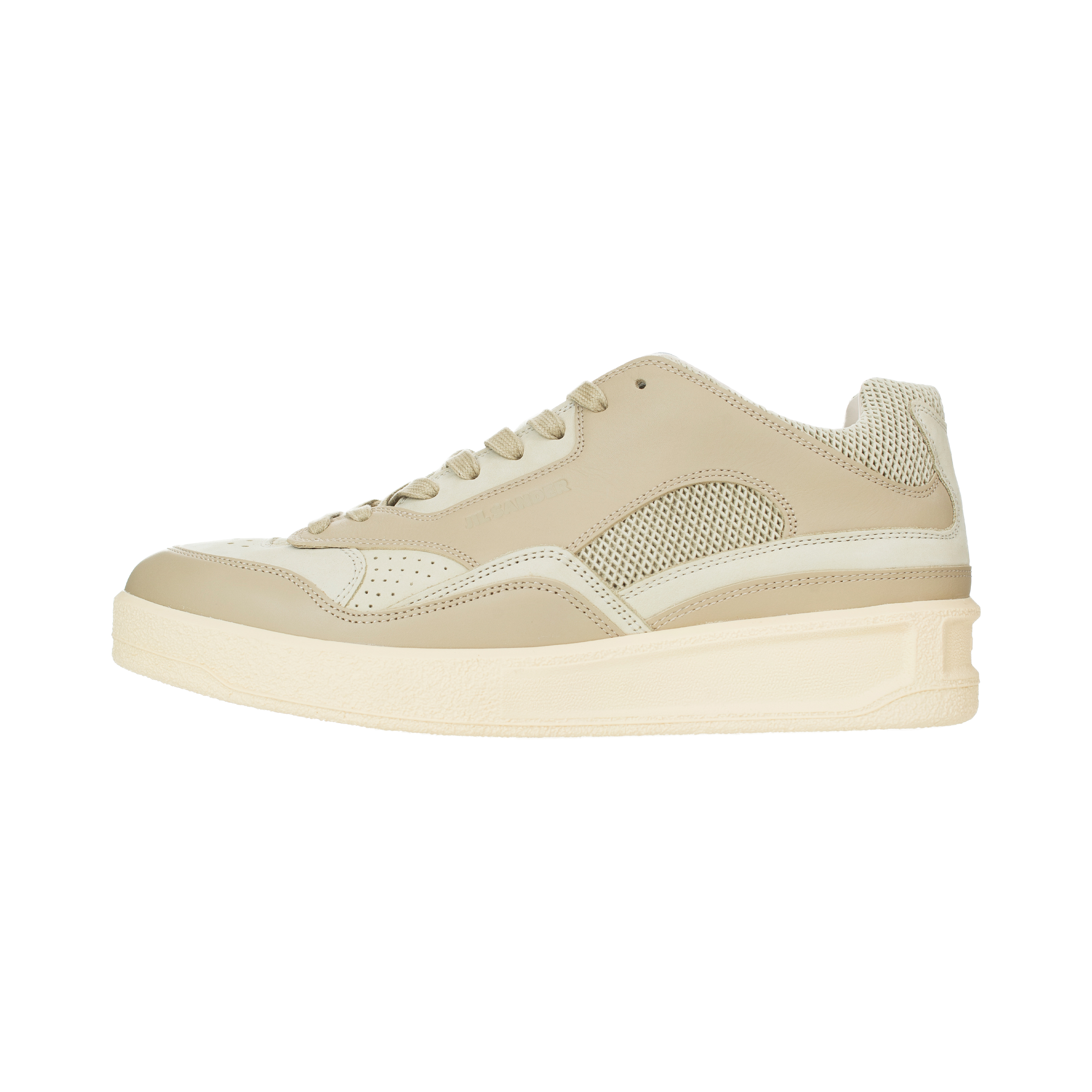 【関税込み】Sneakers - Jil Sander - Leather - Porcelain Leather sneakers in white - Jil Sander | Mytheresa