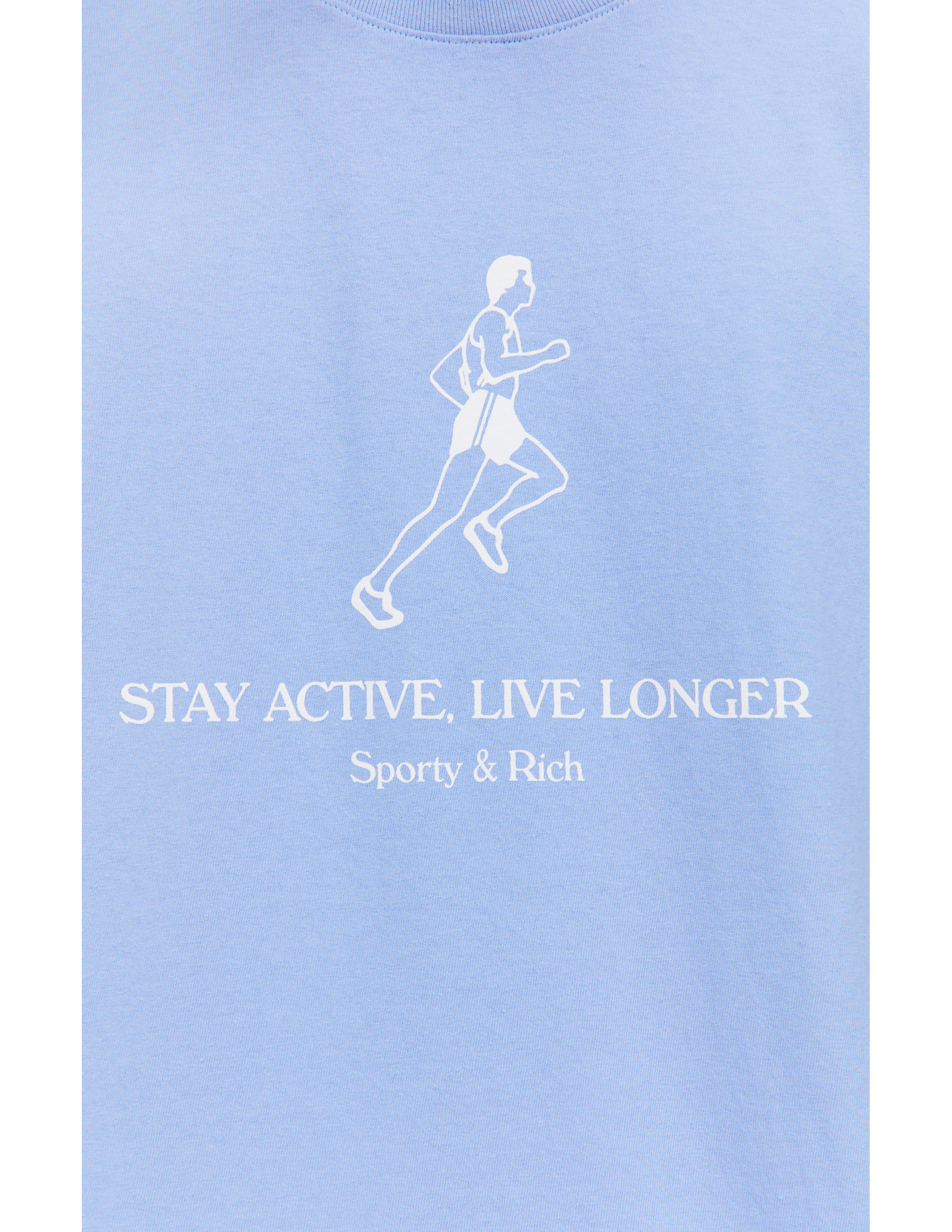 Shop Sporty And Rich 'stay Active' Printed T-shirt In Blue