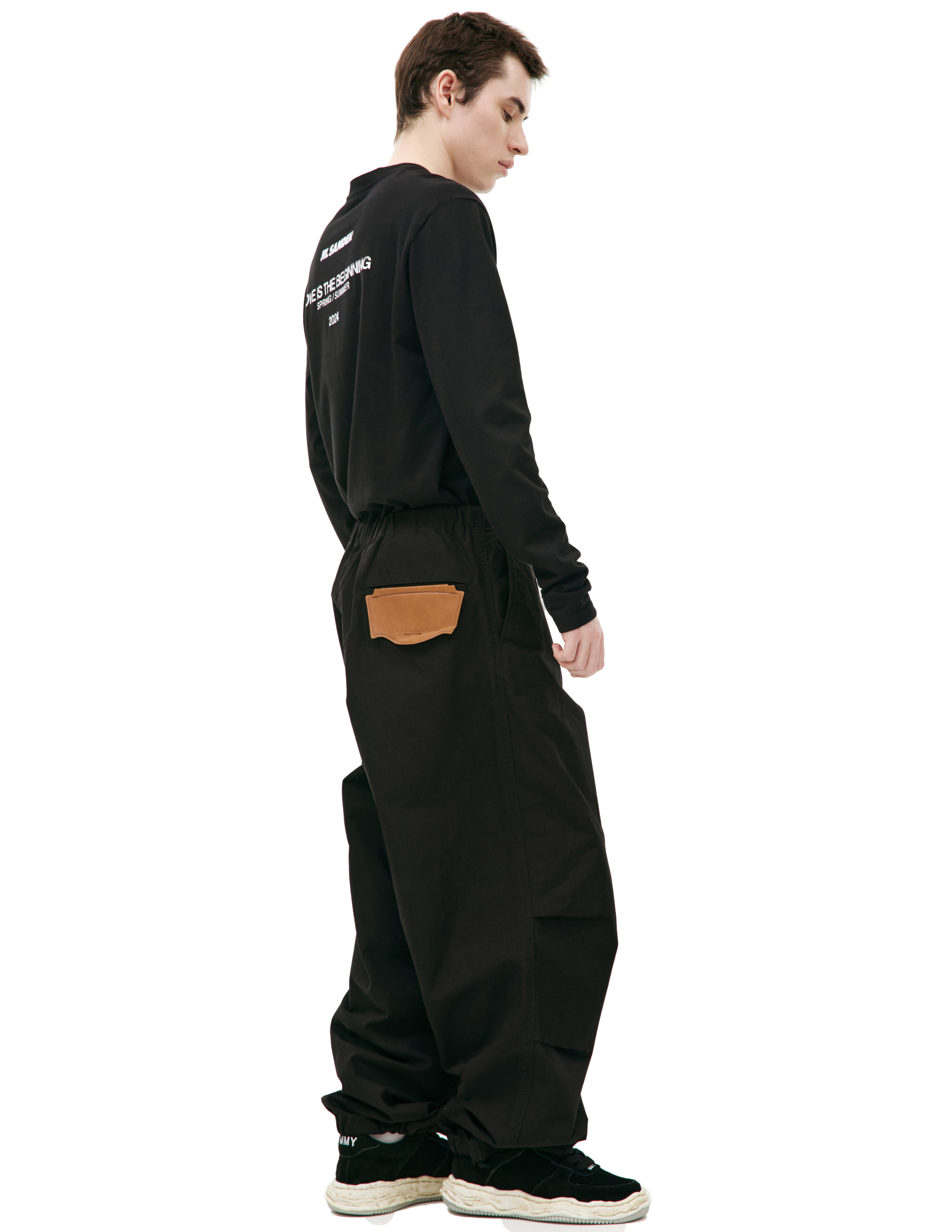 Miharayasuhiro Black Cotton Trousers In Black