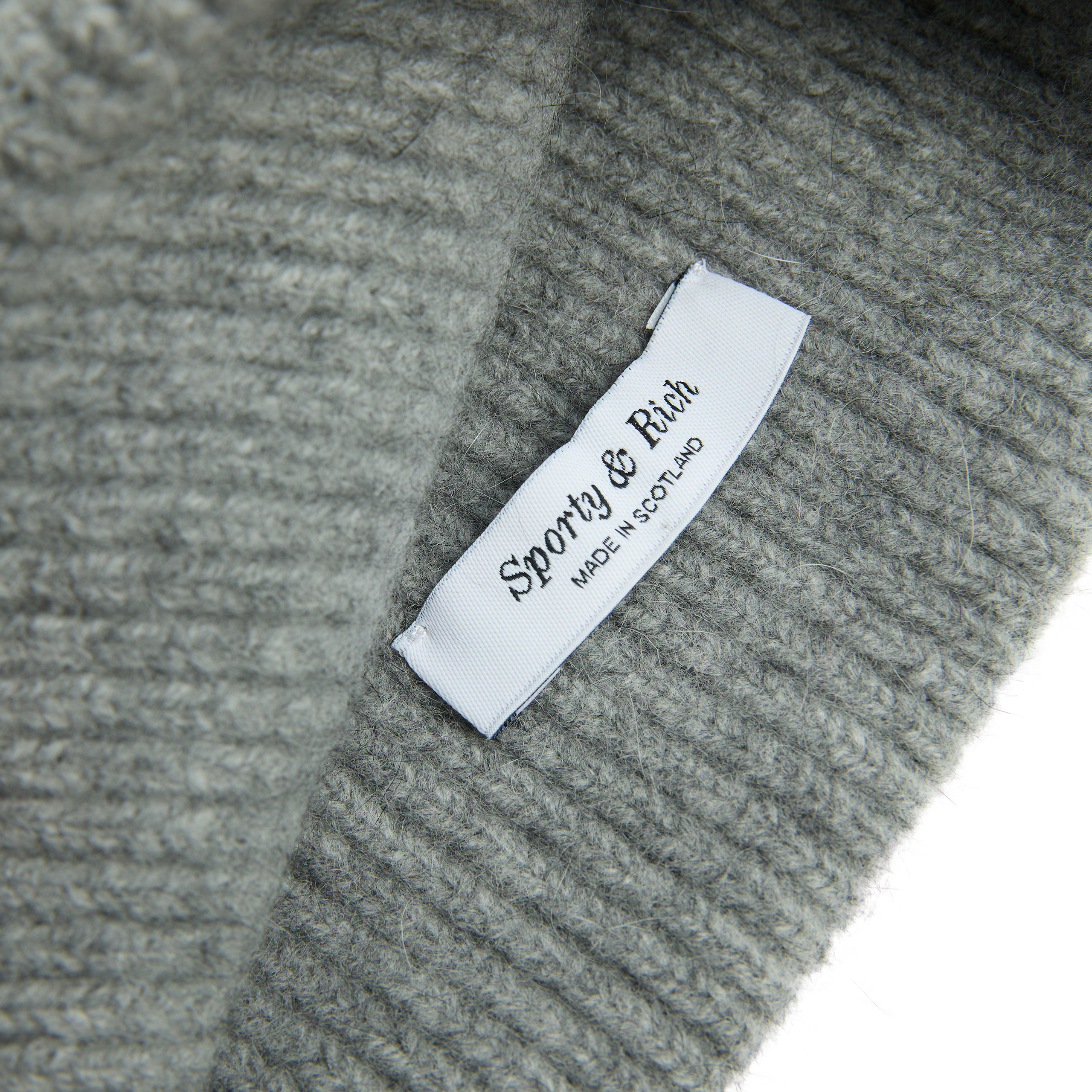 Sporty And Rich Logo Wool Beanie In Grey