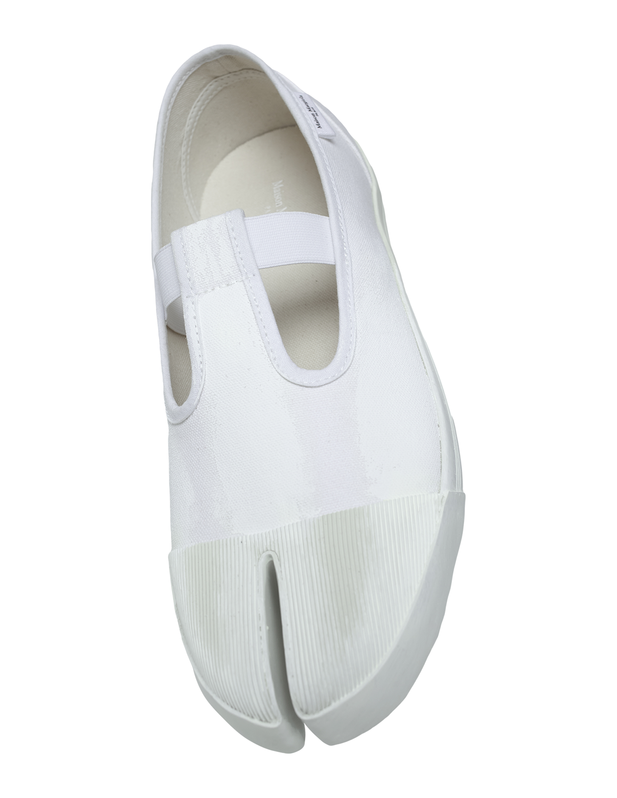 Shop Maison Margiela Tabi Canvas Sneakers In White