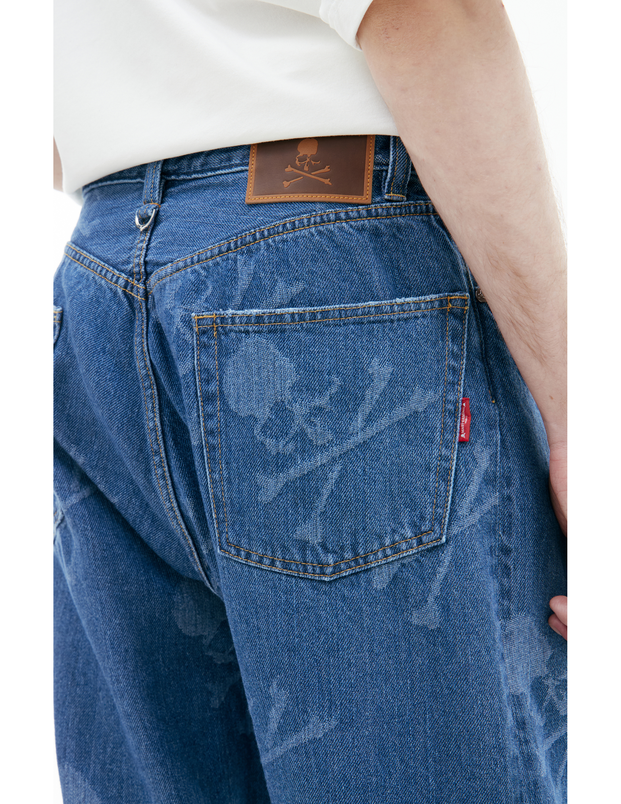 MASTERMIND JAPAN BLUE MONOPRINT JEANS