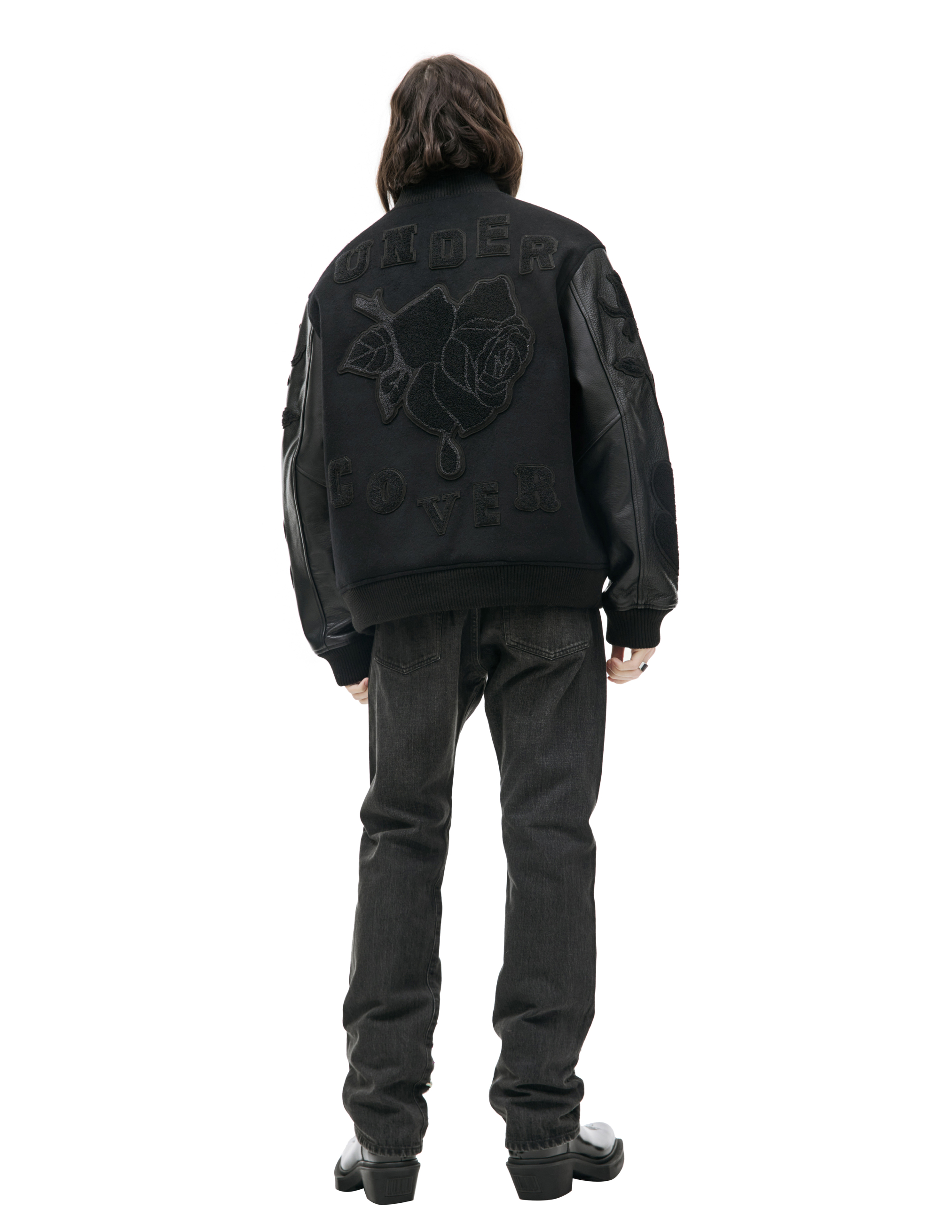 Shop Undercover Balance Chaos Bomber Jacket In Black