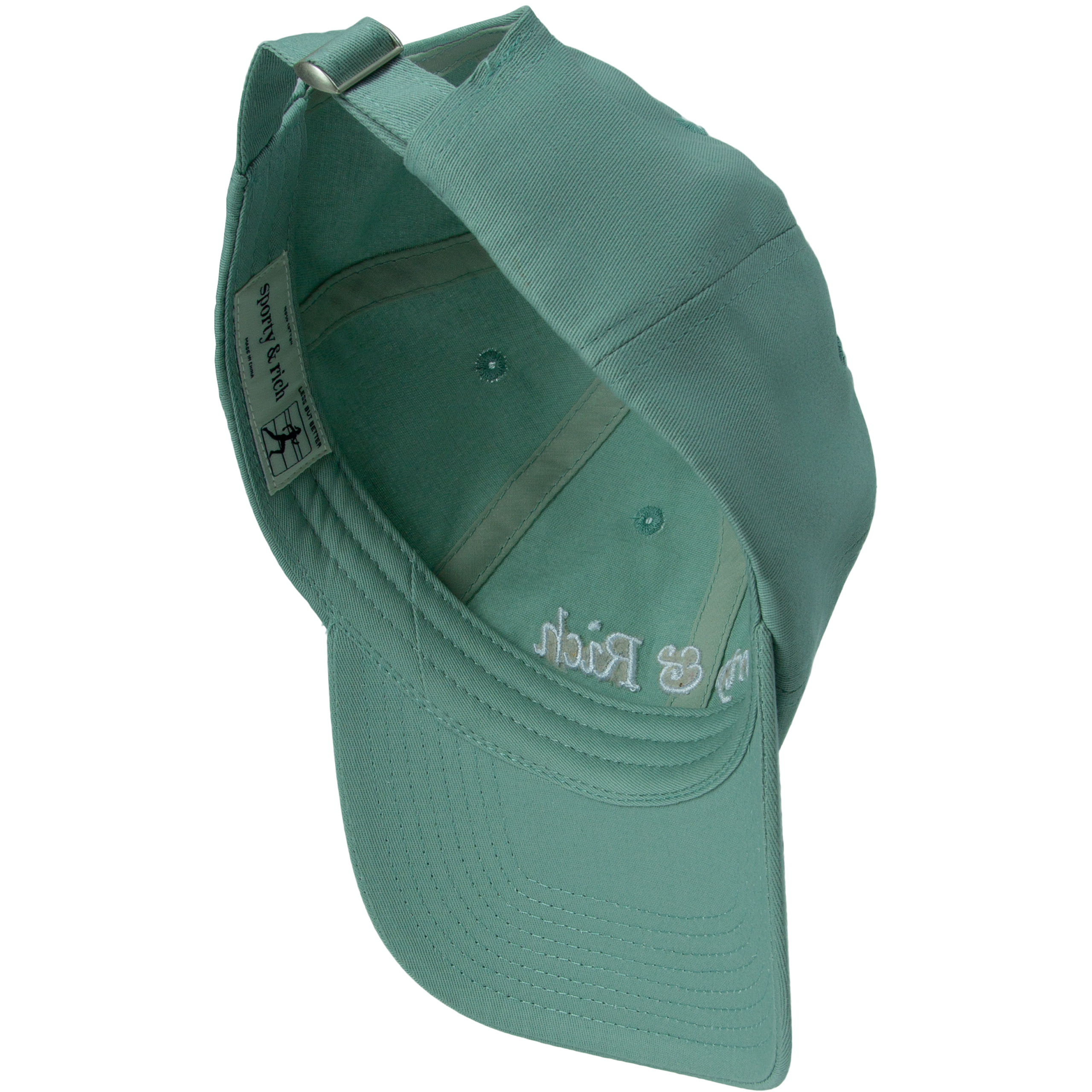 Shop Sporty And Rich Italic Logo Cap In Light Green