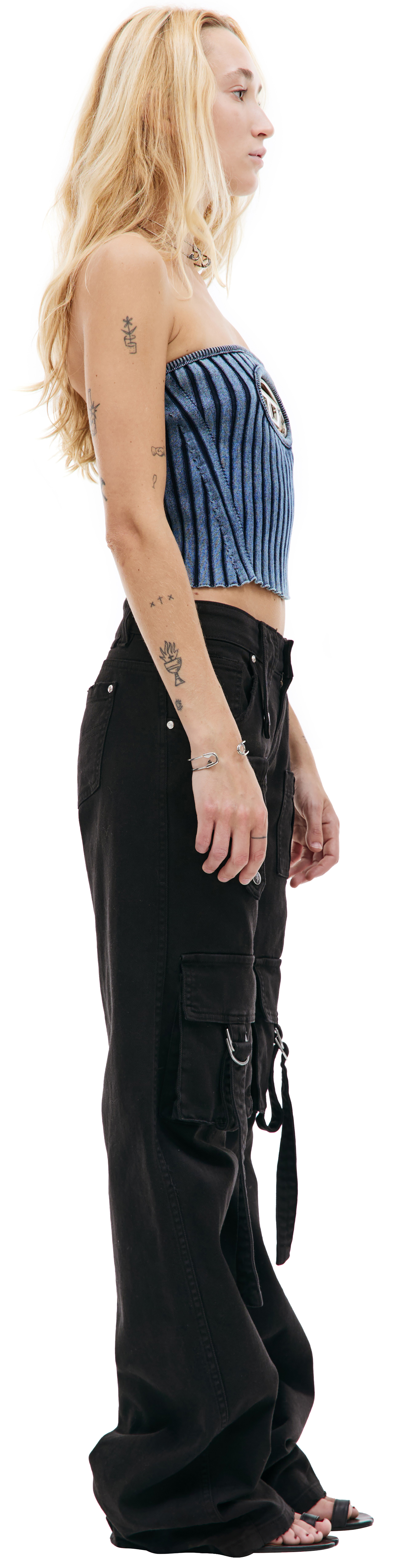 Buy Diesel women blue m-clarksville tube top for $155 online