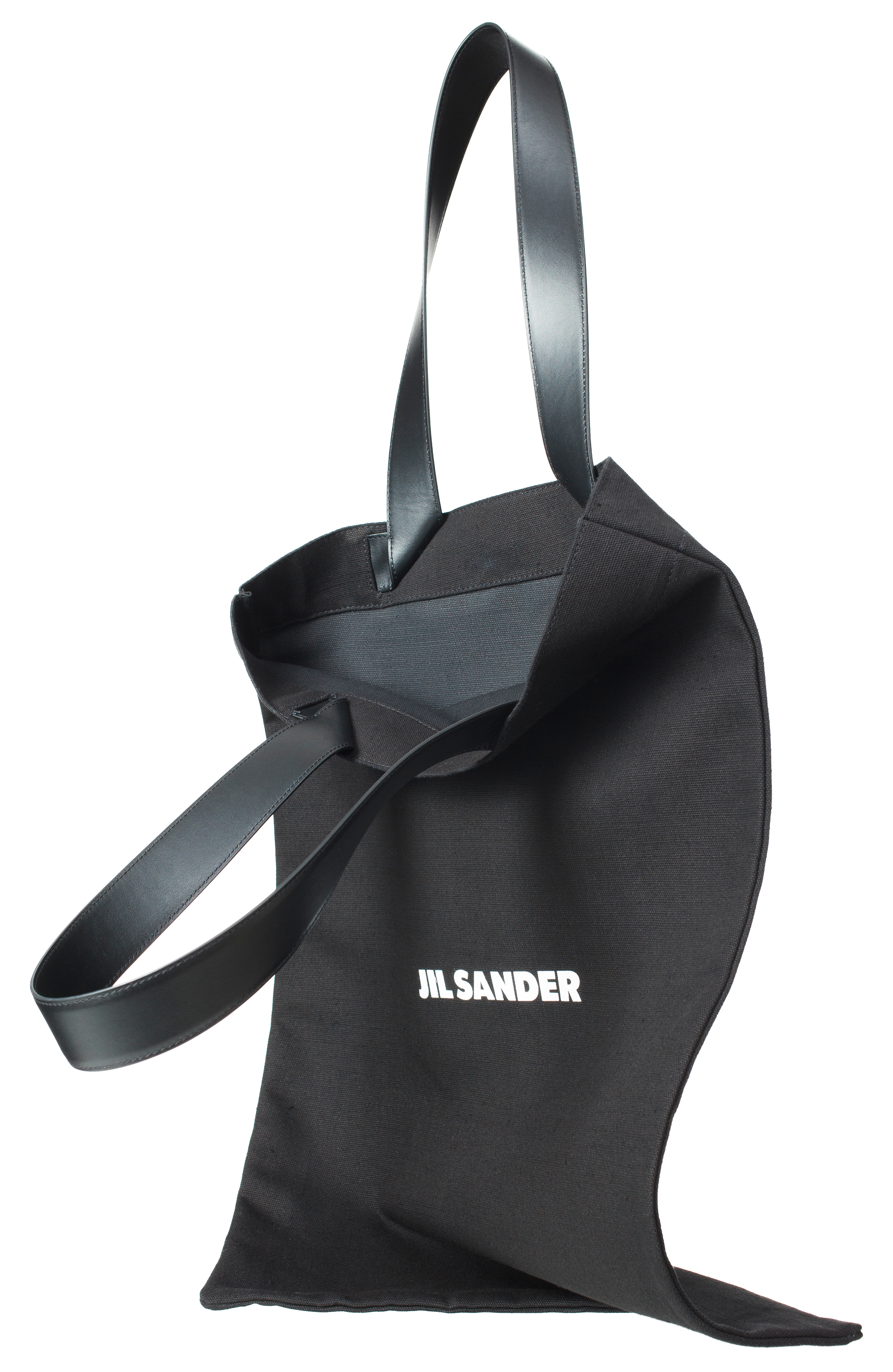 Buy Jil Sander women black logo print shopper bag for $534 online