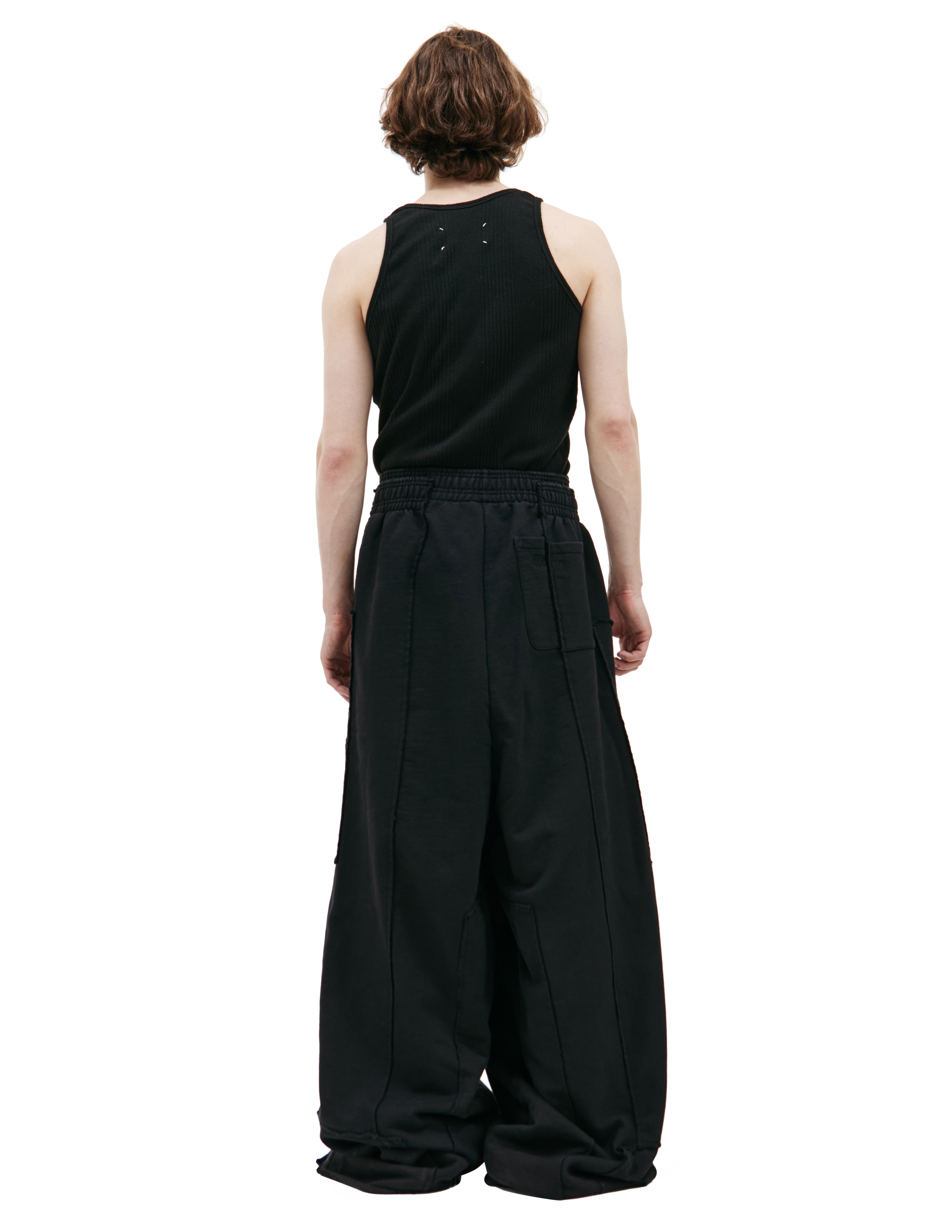 Shop Vetements Black Wide Leg Sweatpants