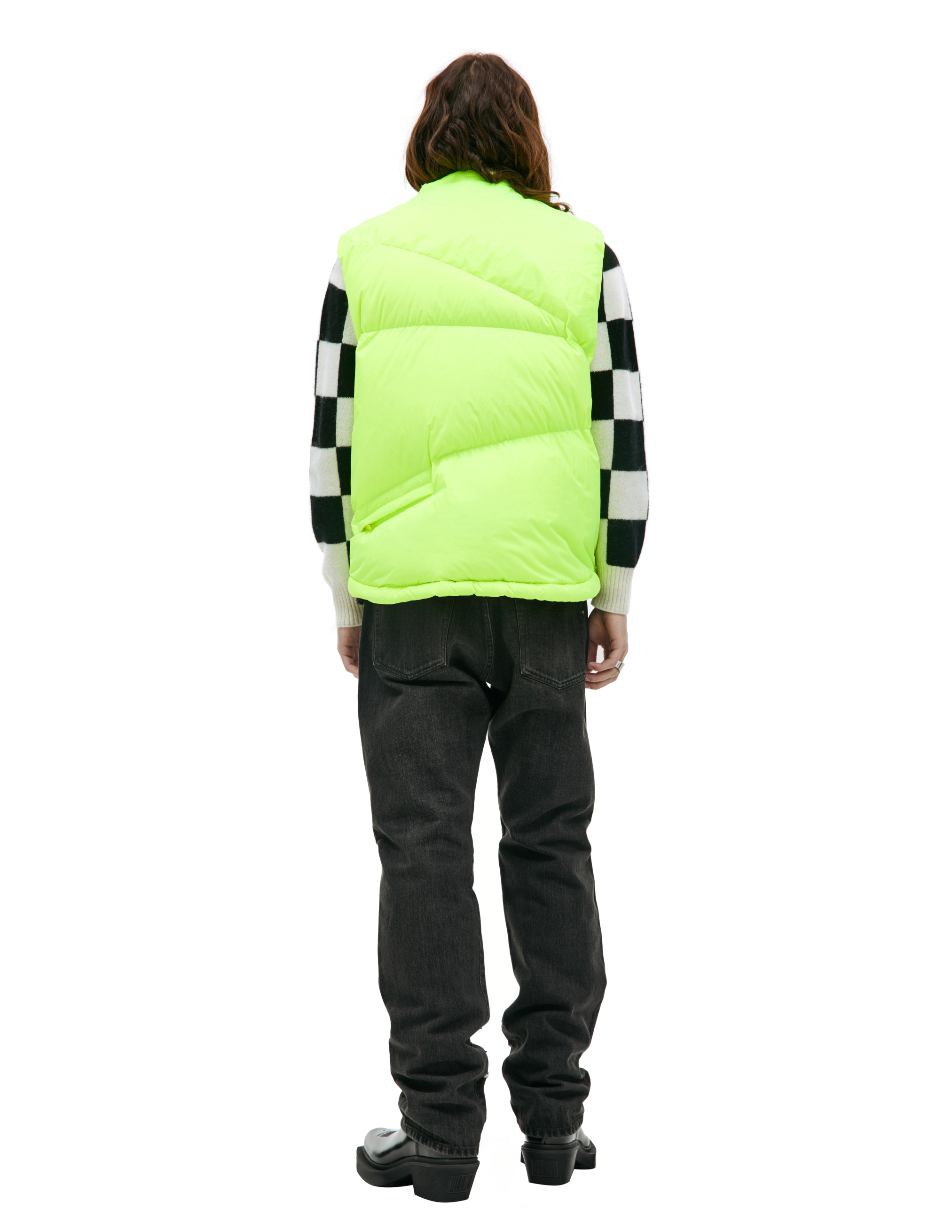 Shop Undercover Quilted Nylon Vest In Yellow