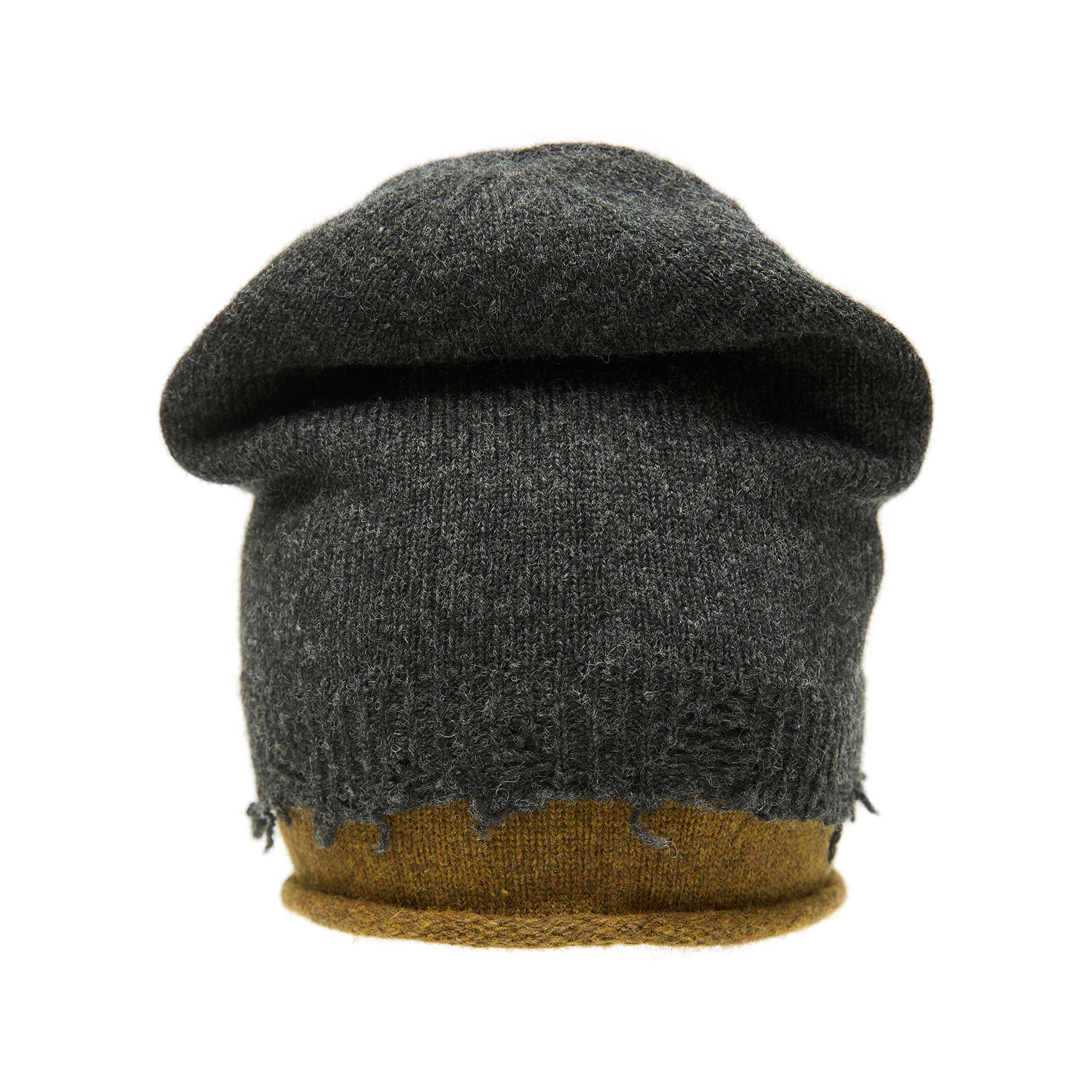Y's Knitted Wool Beanie In Grey