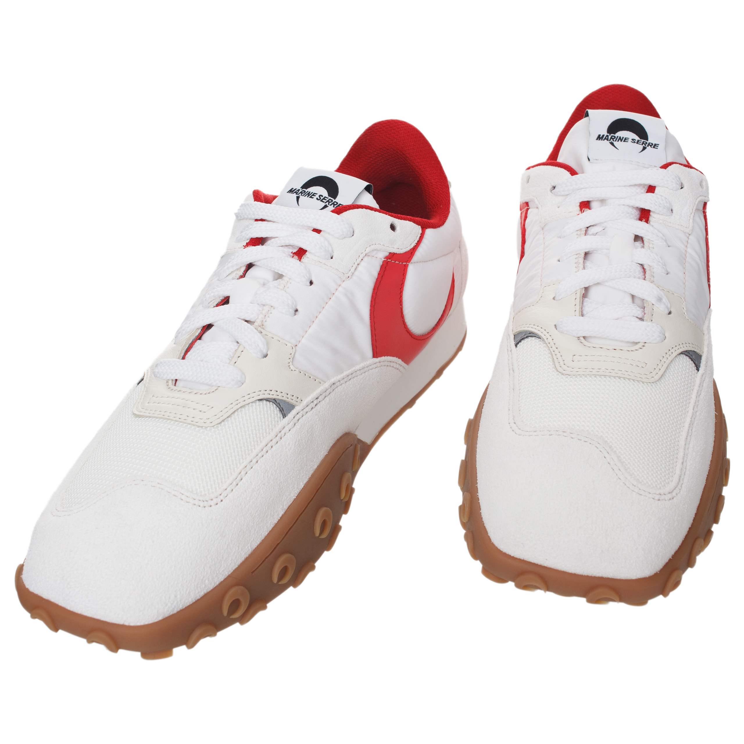 Shop Marine Serre Ms Rise Sneakers In White